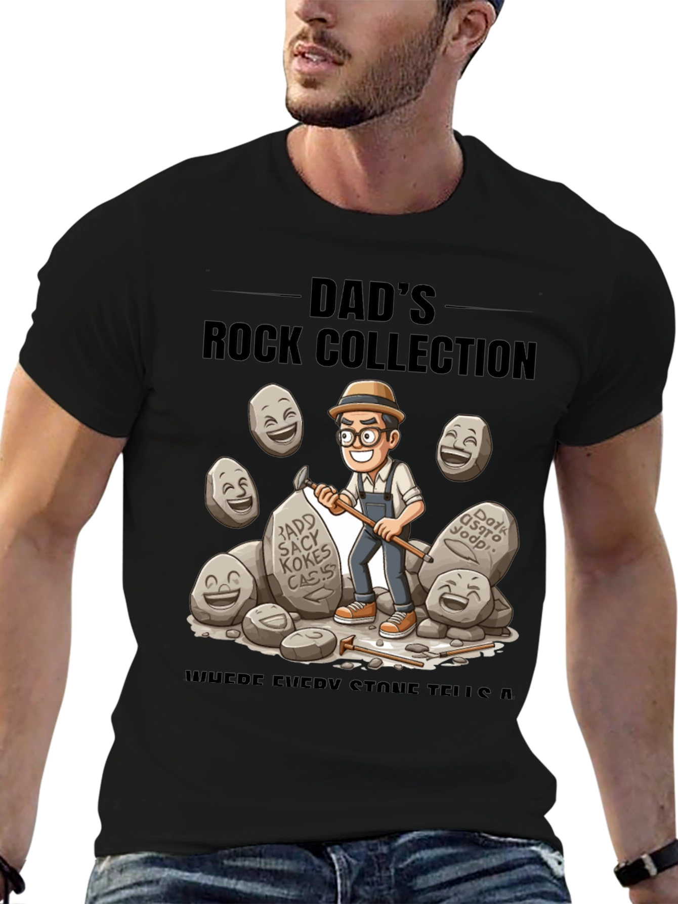 Black Dad's Rock Collection Graphic Tee view 6