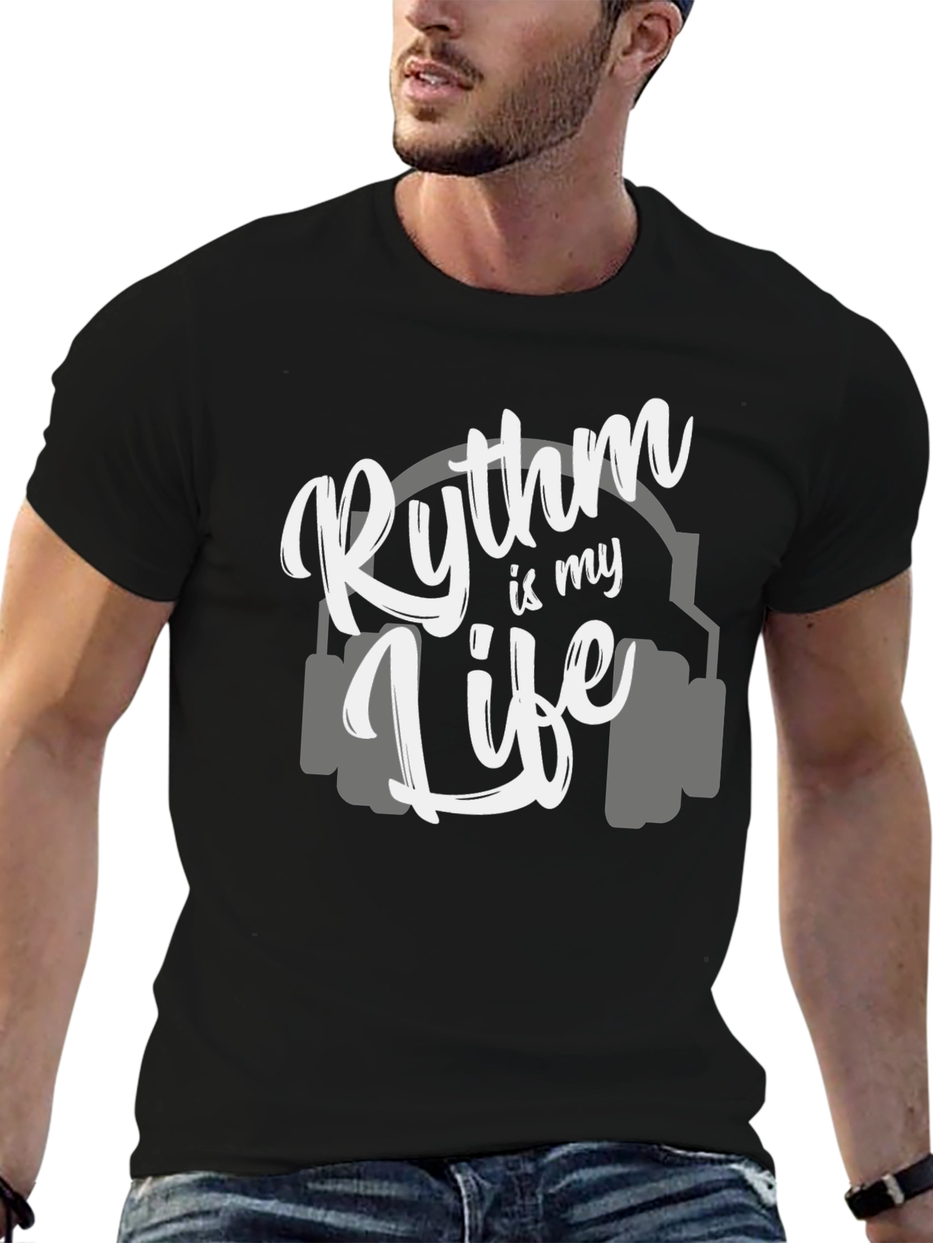 Black Rhythm is my Life Graphic T-Shirt view 6