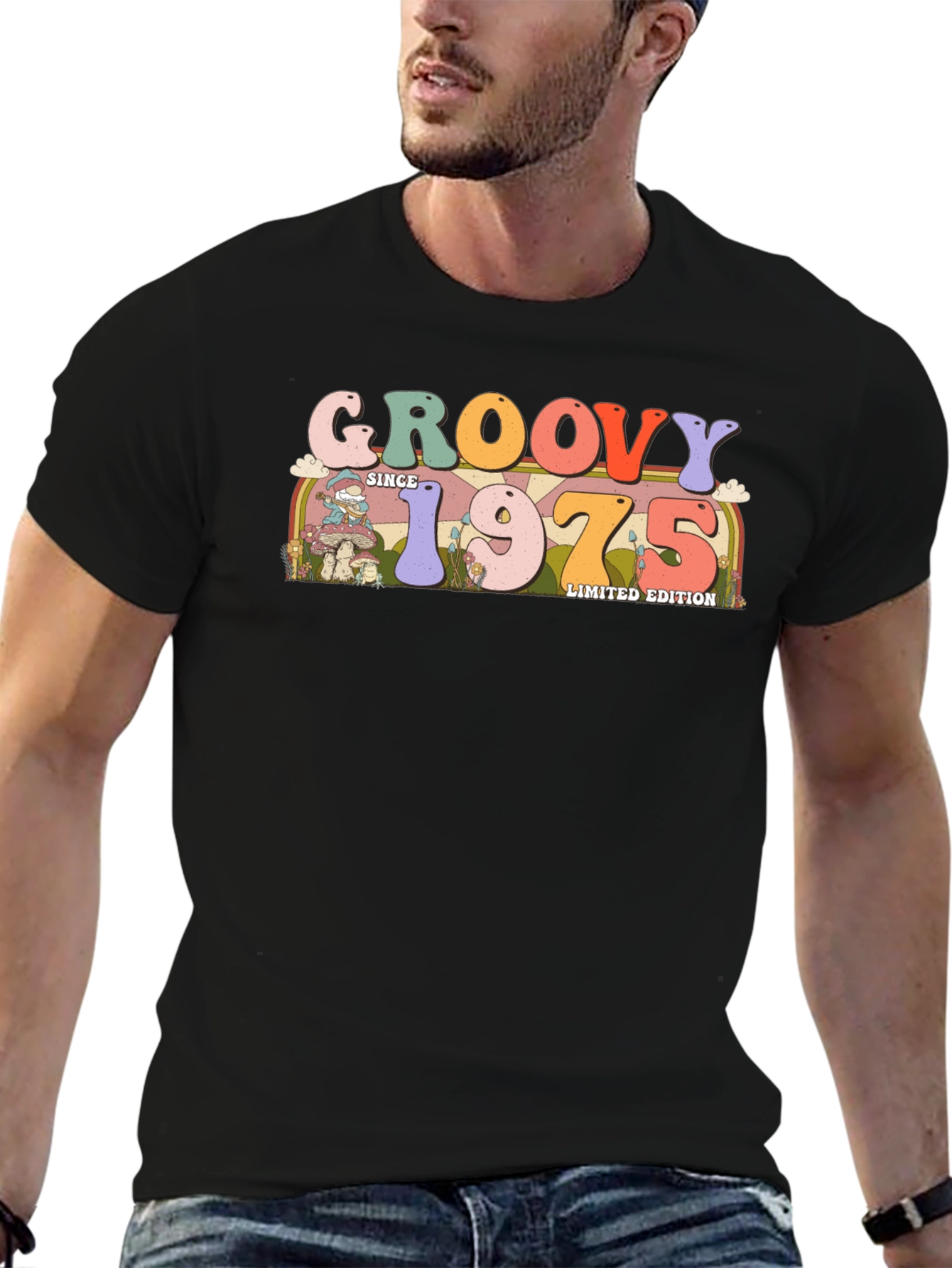 Black Groovy Since 1975 Limited Edition T-Shirt view 6