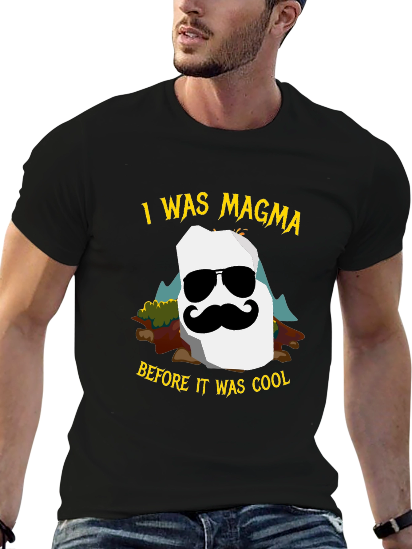 Black I Was Magma Cool Graphic Tee - Black view 6