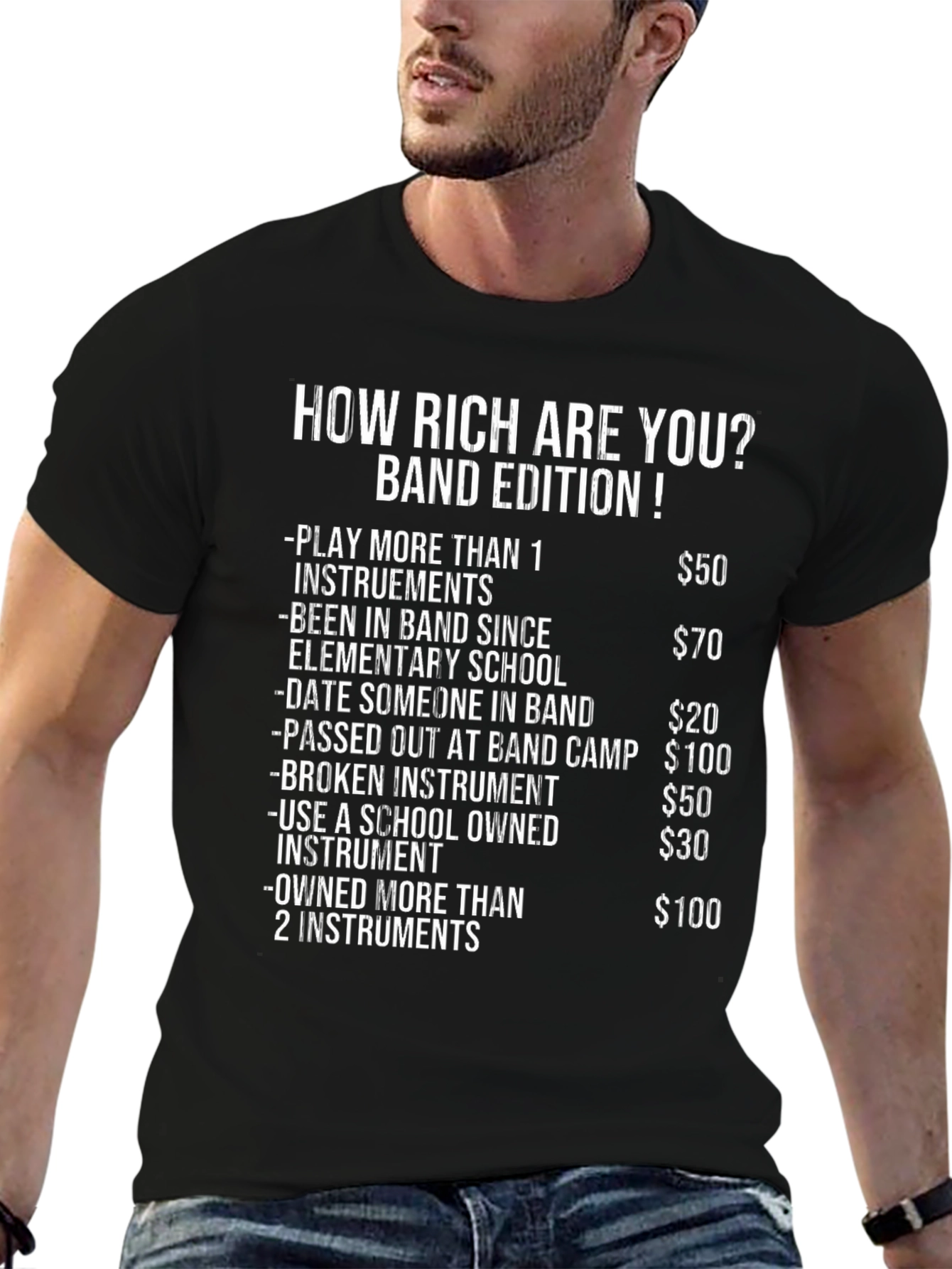 Black Band Edition Funny T-Shirt view 6