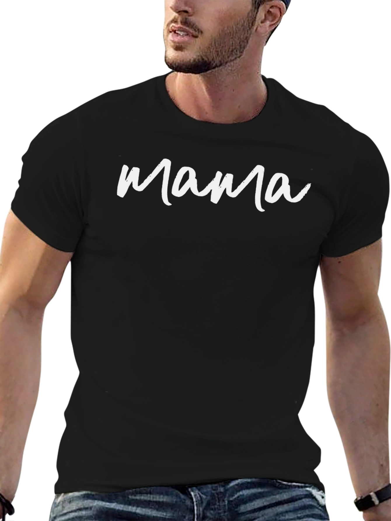 Black Mama Script T-Shirt - Soft Cotton Blend view 6