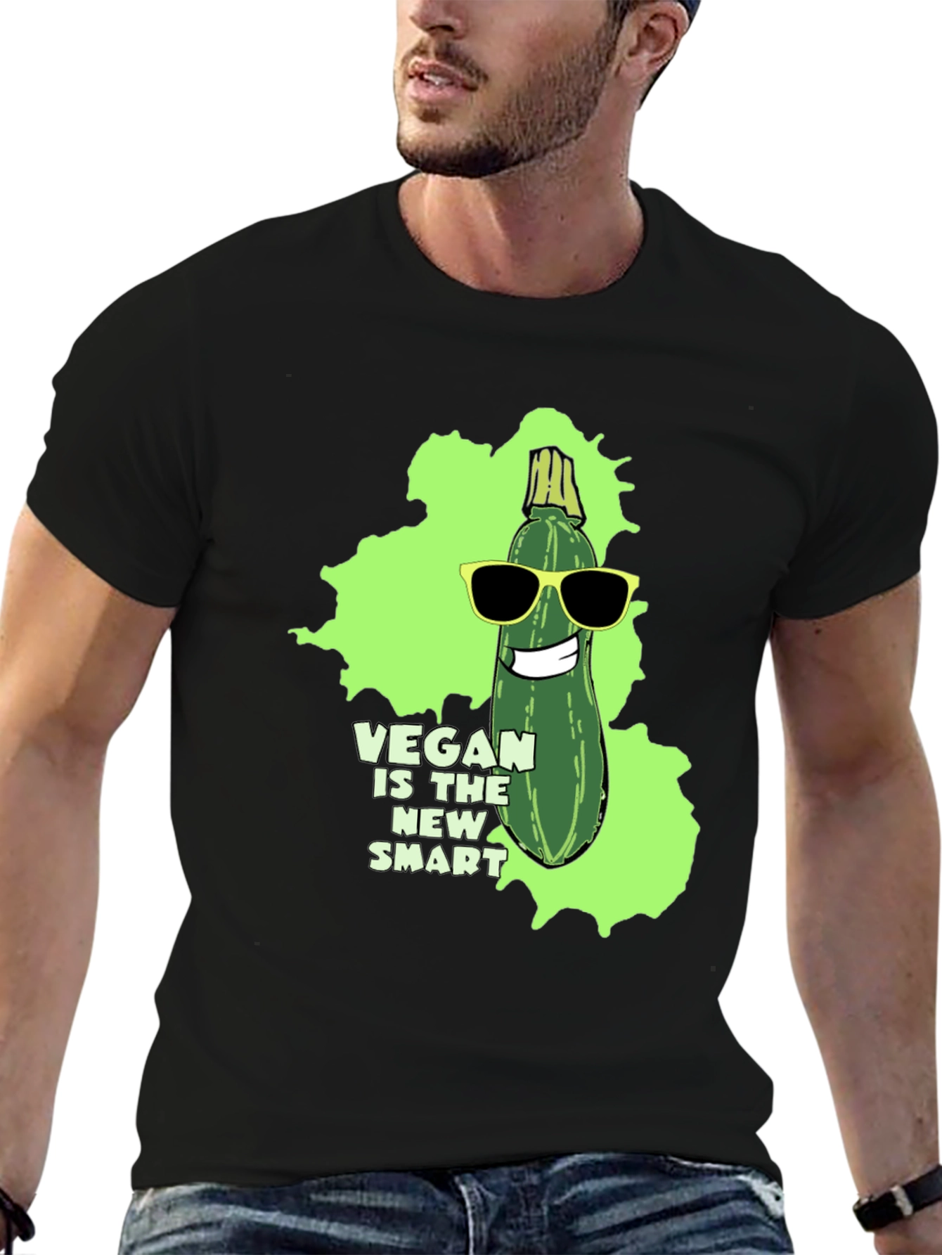 Vegan is the New Smart Graphic T-Shirt - 6