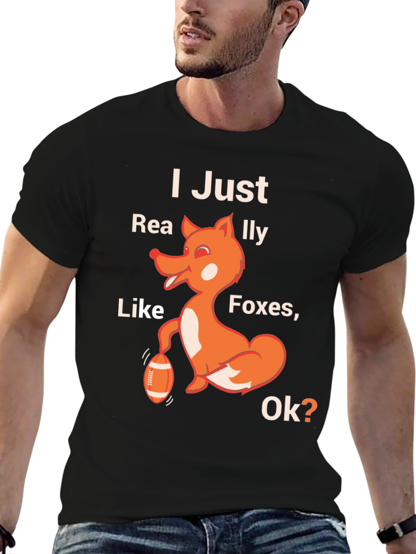 Black Funny Foxes Lover T-Shirt view 6