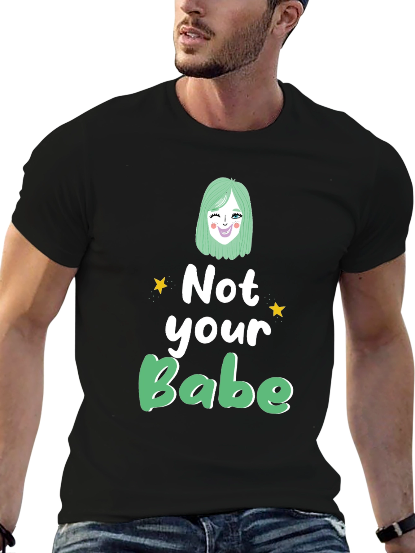 Black Not Your Babe Graphic Tee - Unisex view 6