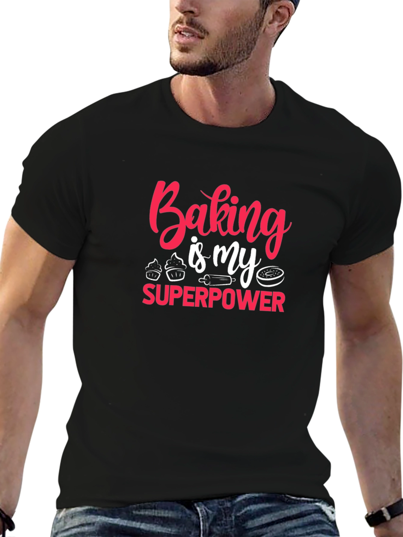 Black Baking is My Superpower T-Shirt view 6