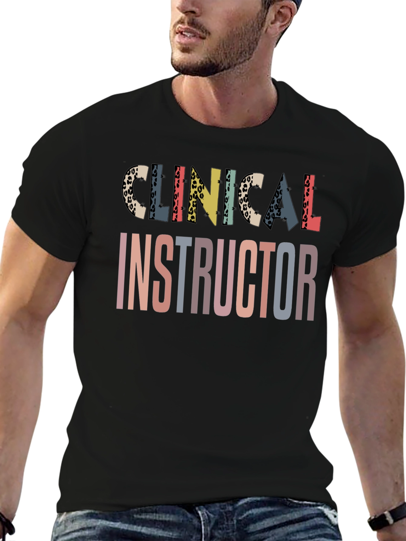 Black Clinical Instructor Graphic Tee view 6