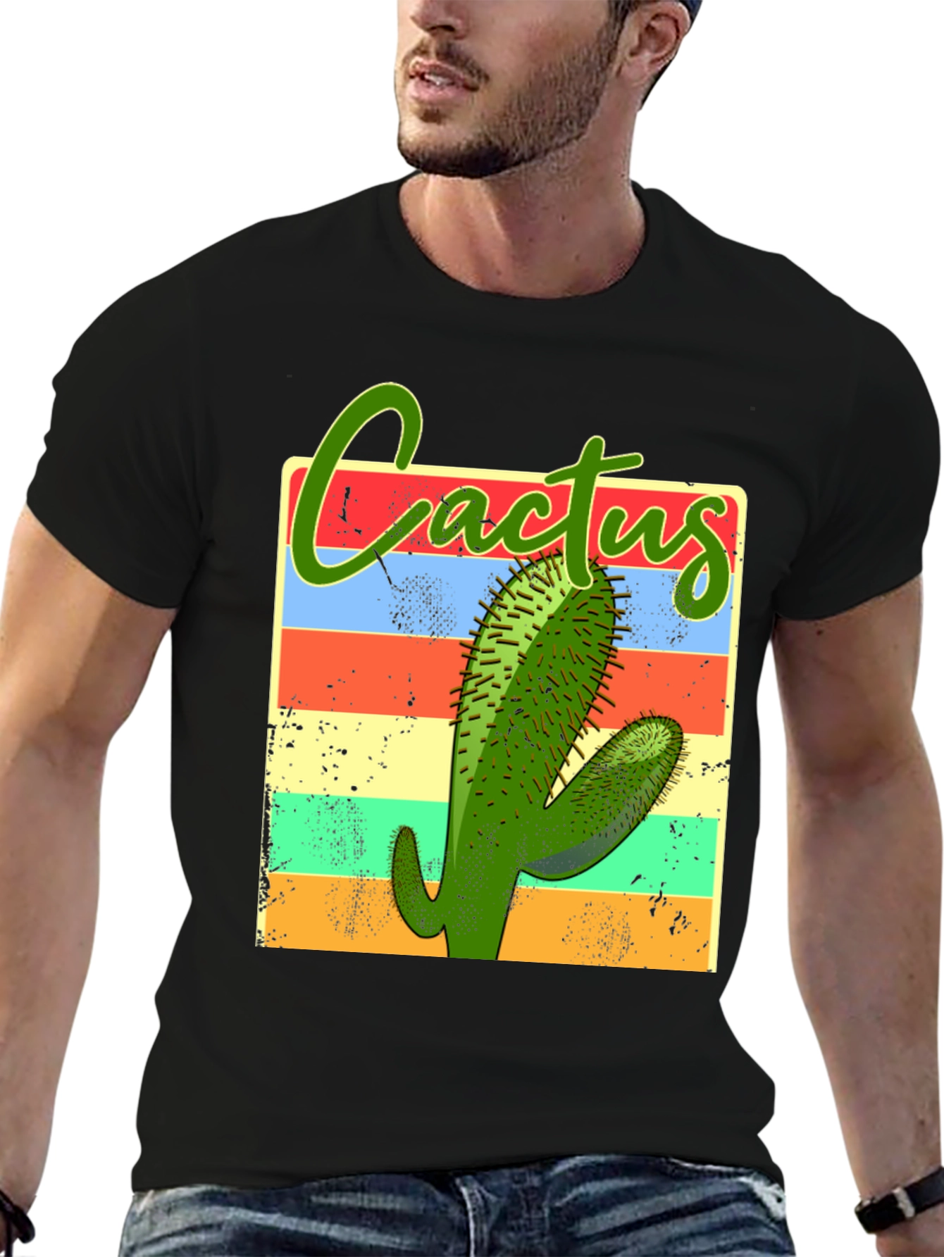 Black Cactus Graphic Tee - Desert Vibes! view 6