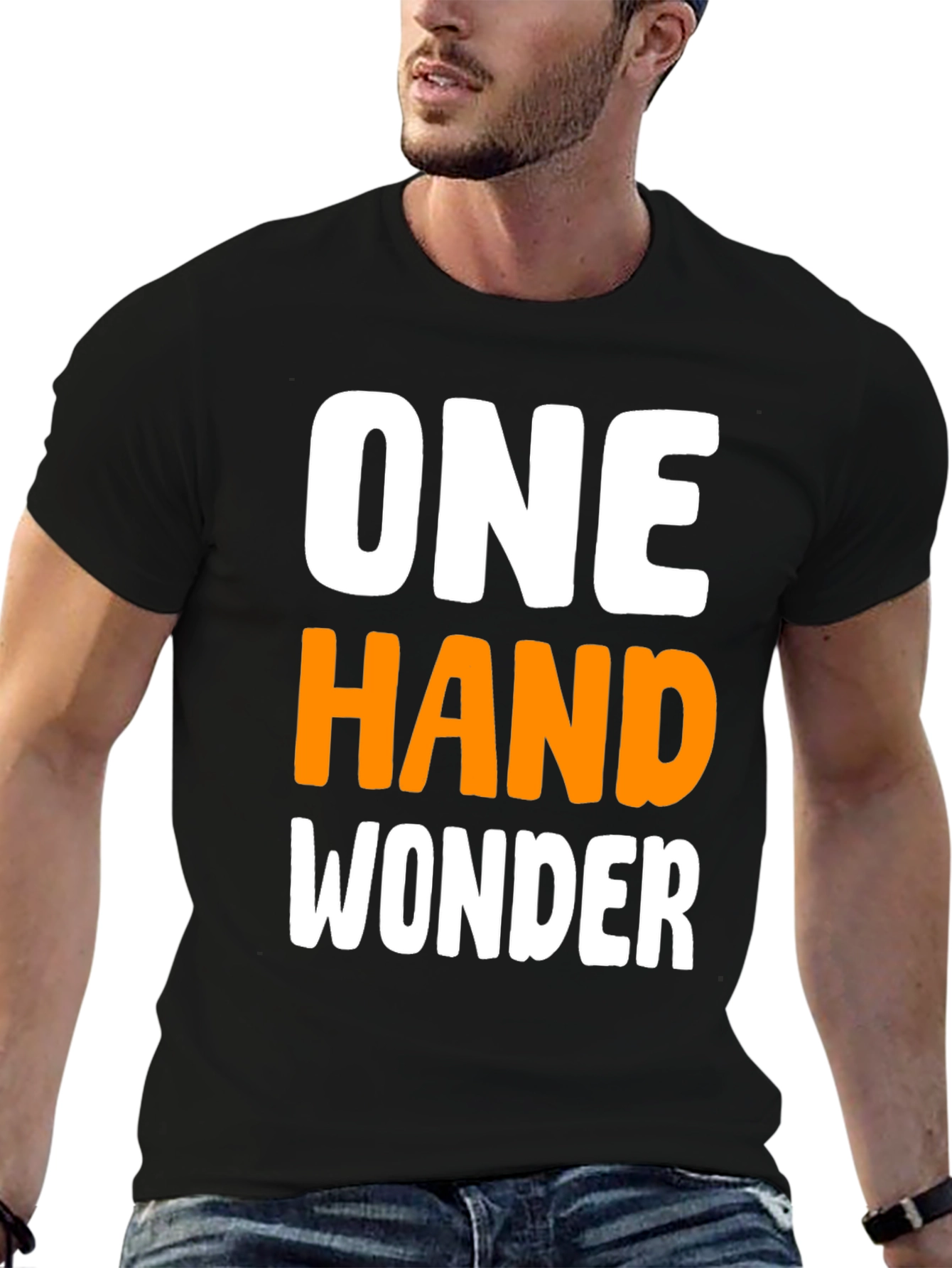 Black One Hand Wonder Graphic T-Shirt - Black view 6