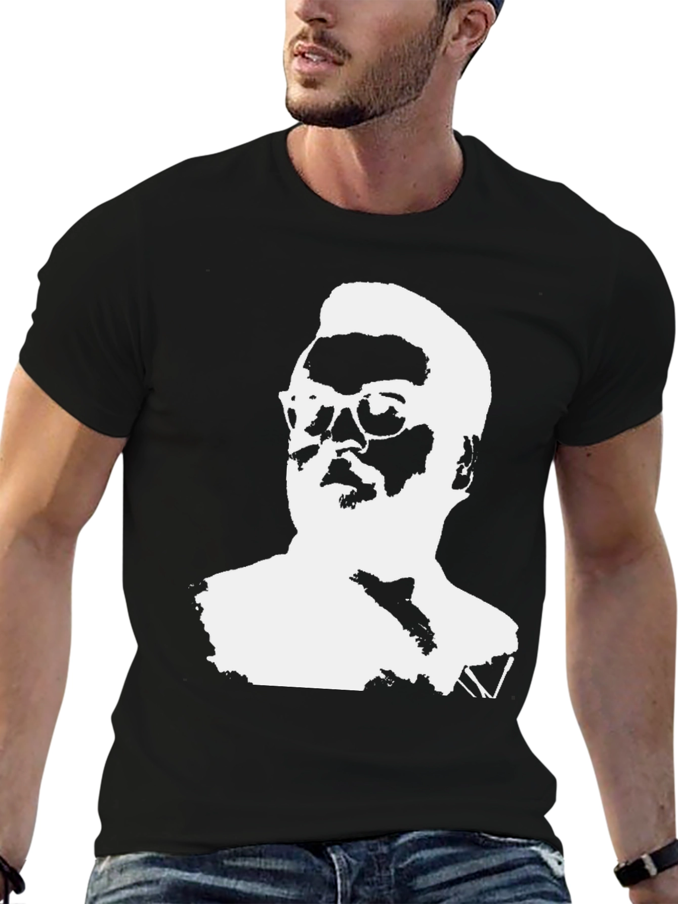 Black Silhouette Graphic Tee - Cool Casual Style view 6