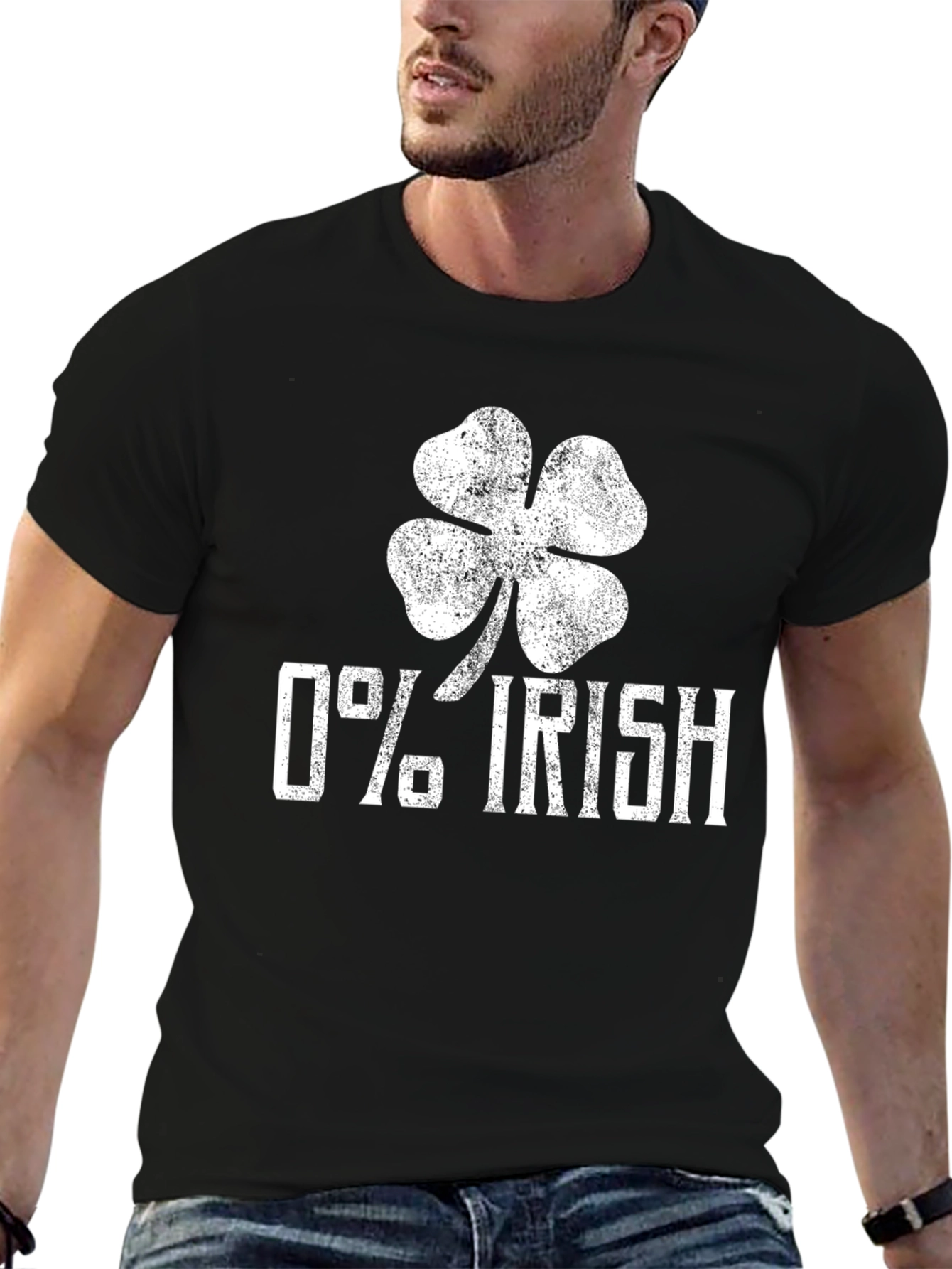 Black 0% Irish St. Patrick's Day Graphic Tee view 6