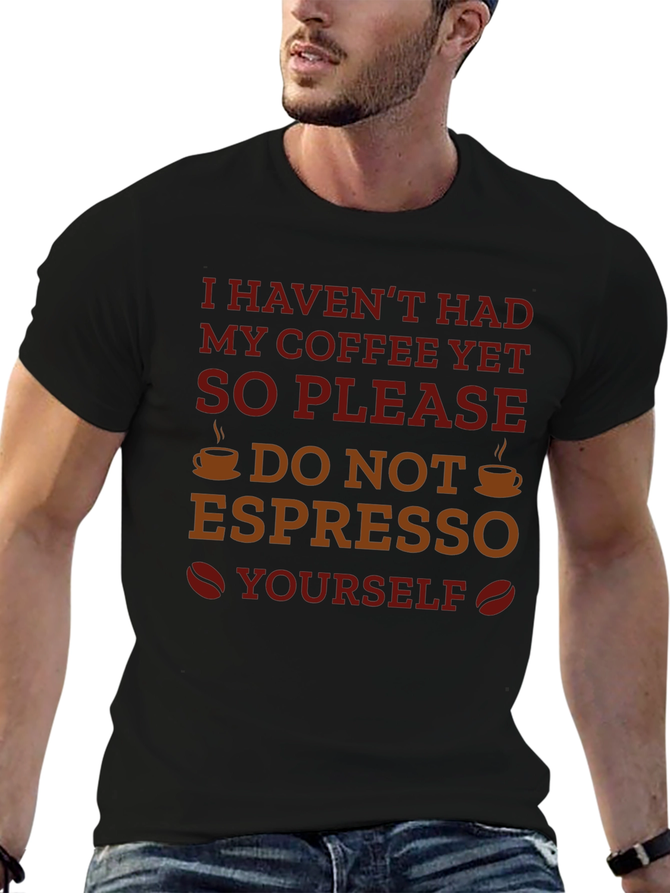 Black Coffee Humor Graphic T-Shirt - Espresso Yourself view 6