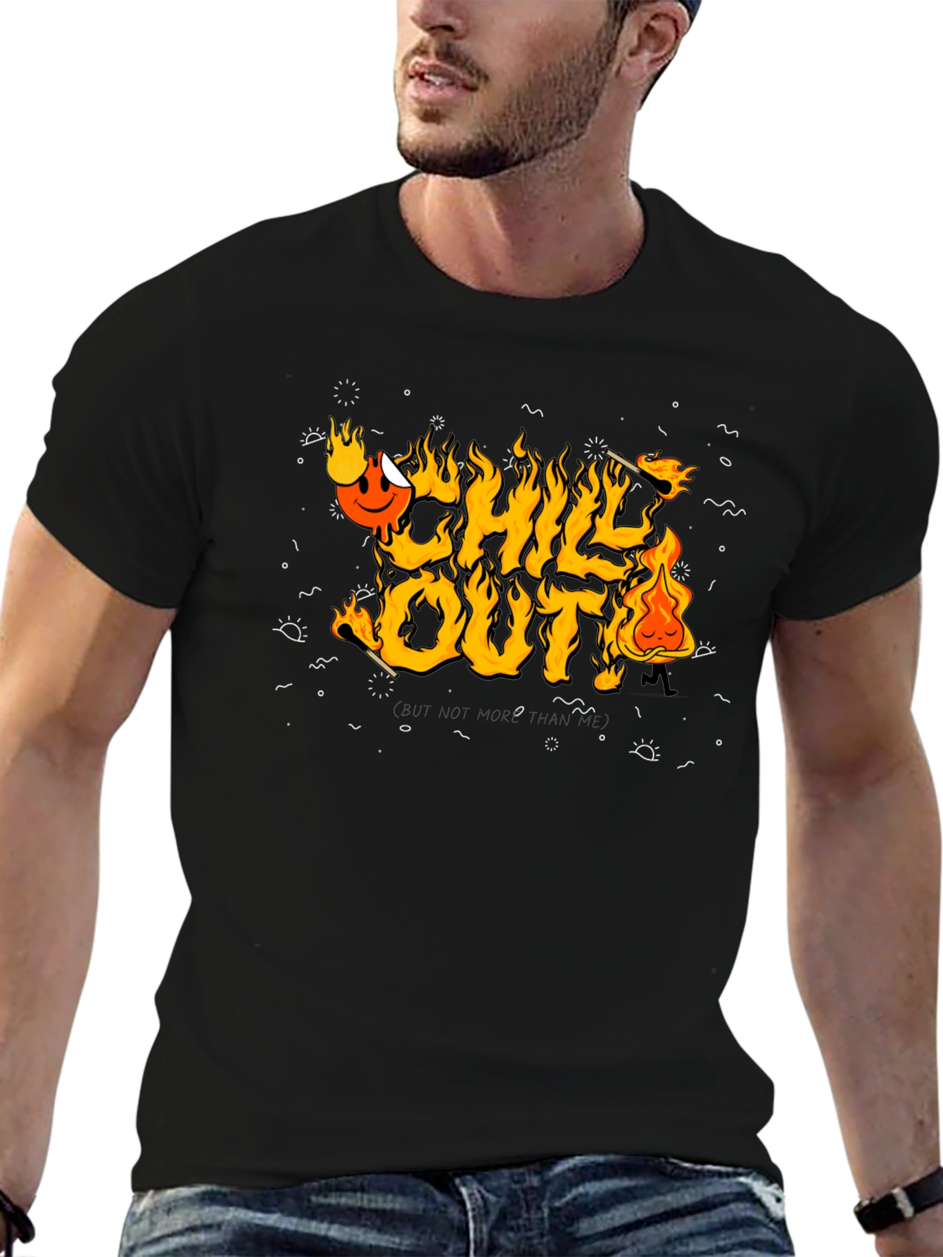 Black Chill Out Graphic Tee view 6