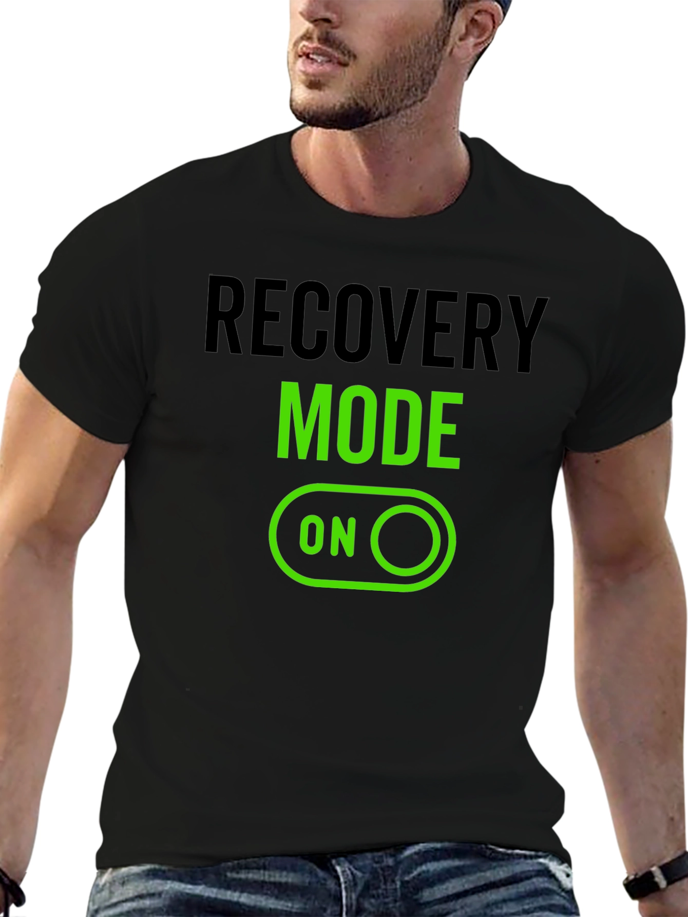 Black Recovery Mode ON Graphic T-Shirt view 6