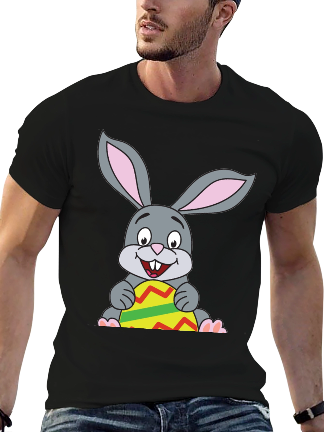 Black Easter Bunny Graphic Tee view 6