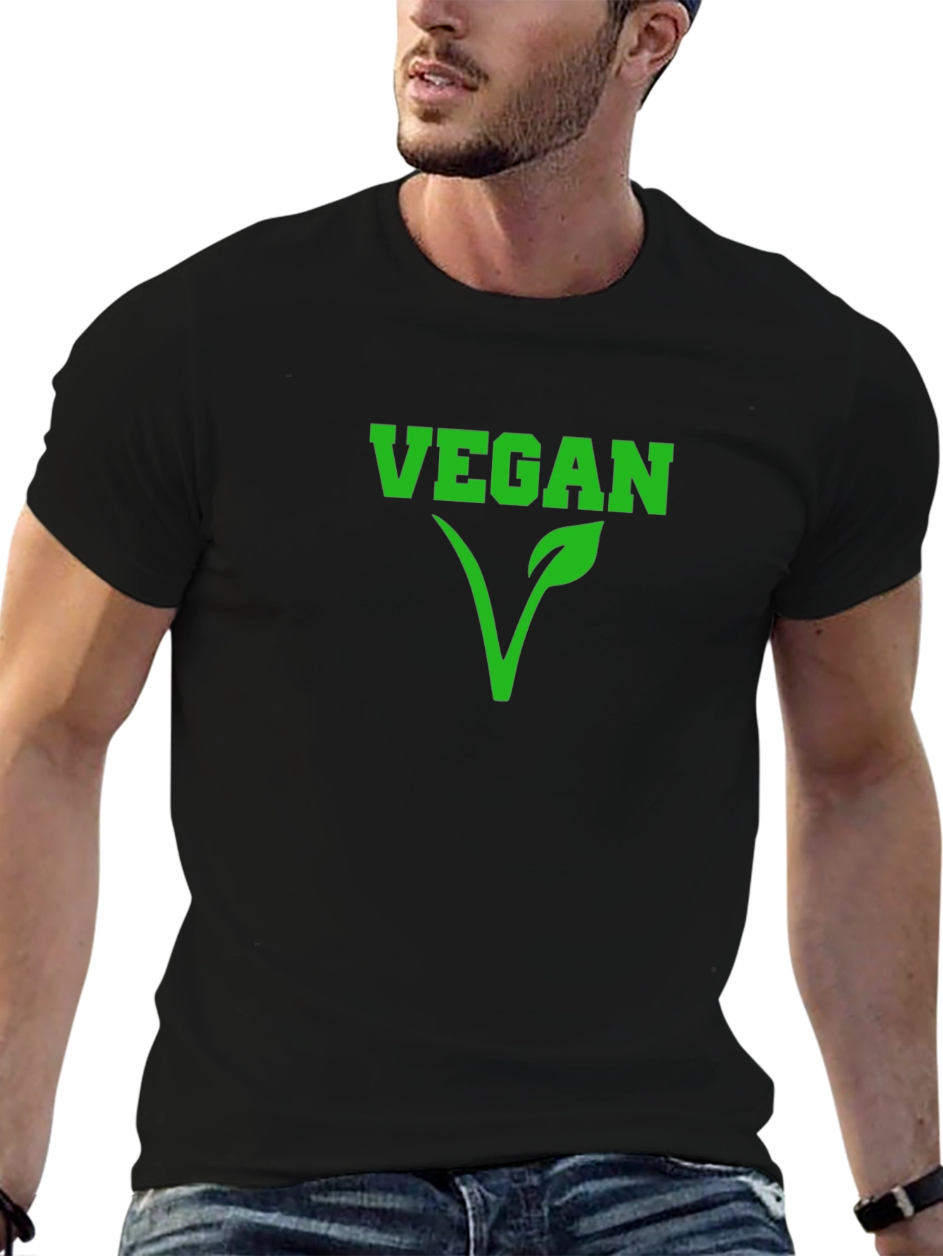Black Vegan Statement T-Shirt - Stylish & Comfortable! view 6