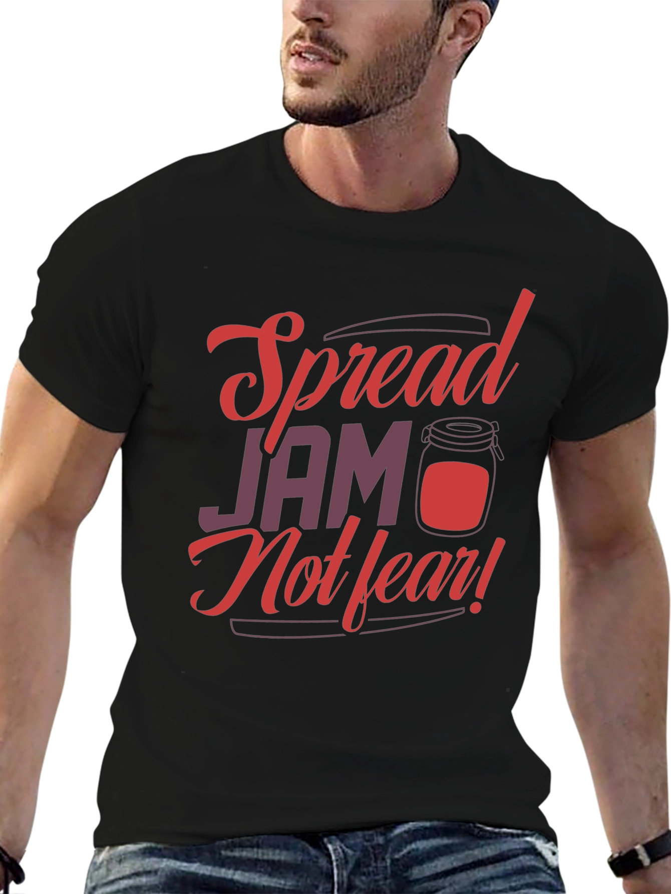 Black Spread Jam Not Fear Graphic Tee view 6