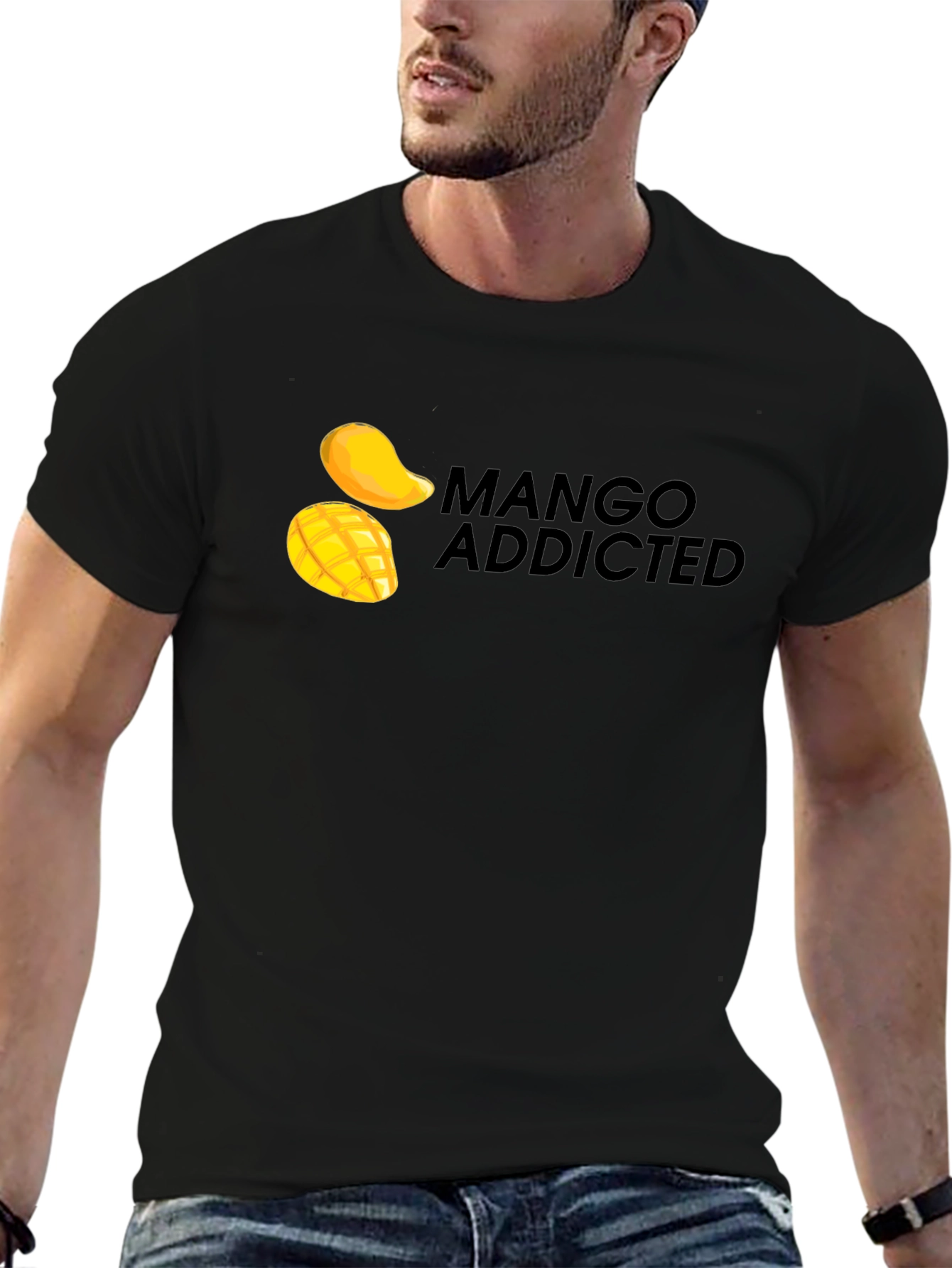 Black Mango Addicted Black T-Shirt view 6