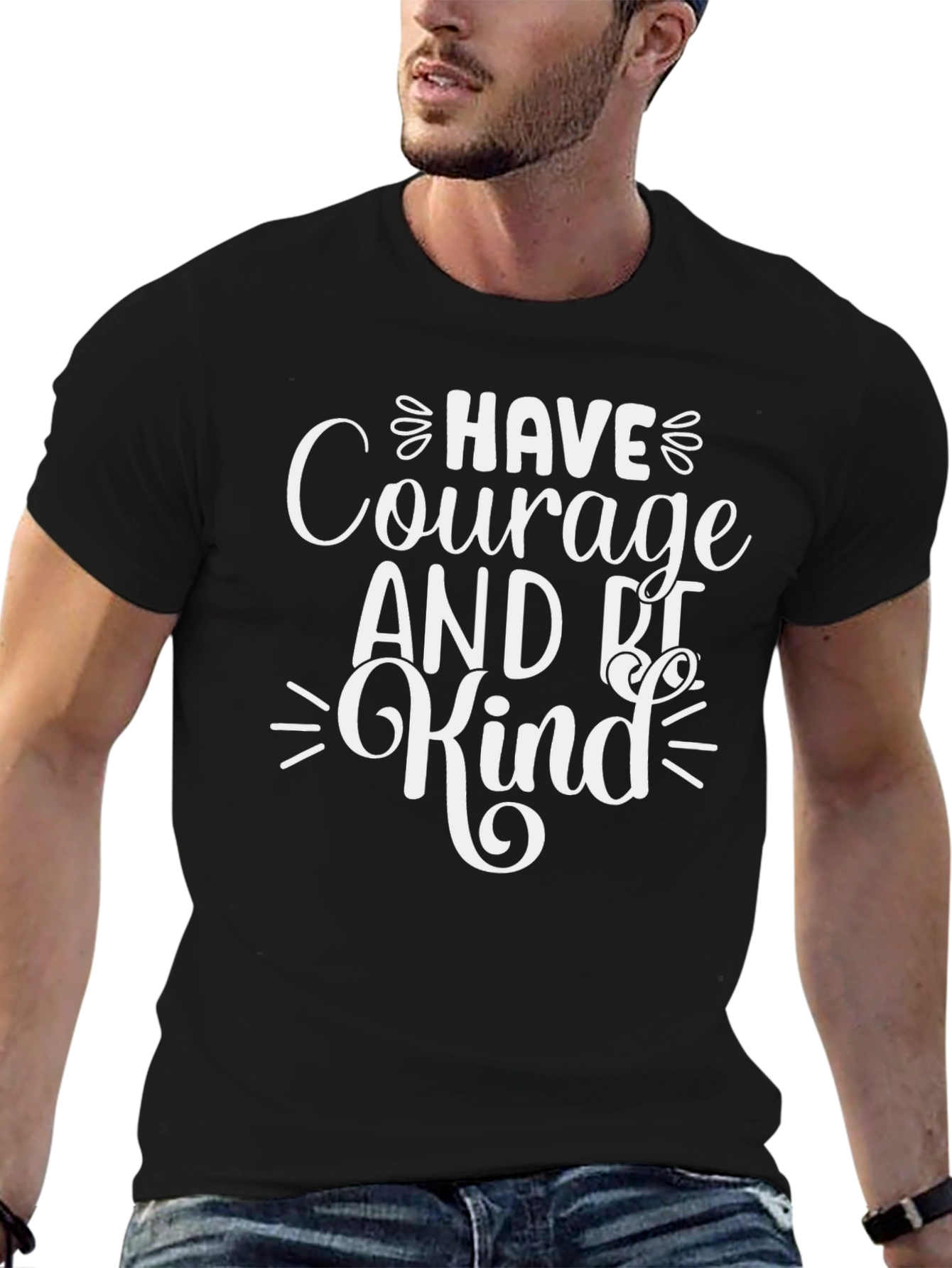 Black Courage & Kindness Graphic T-Shirt - Black view 6