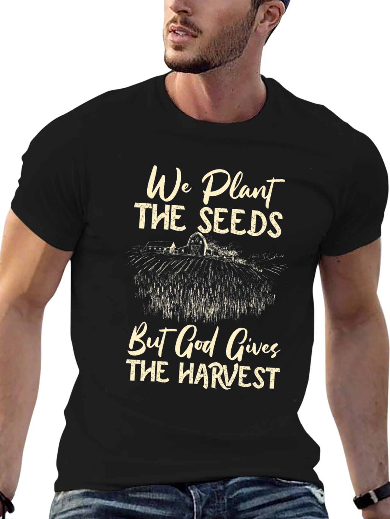 Black Faith-Based Harvest T-Shirt view 6