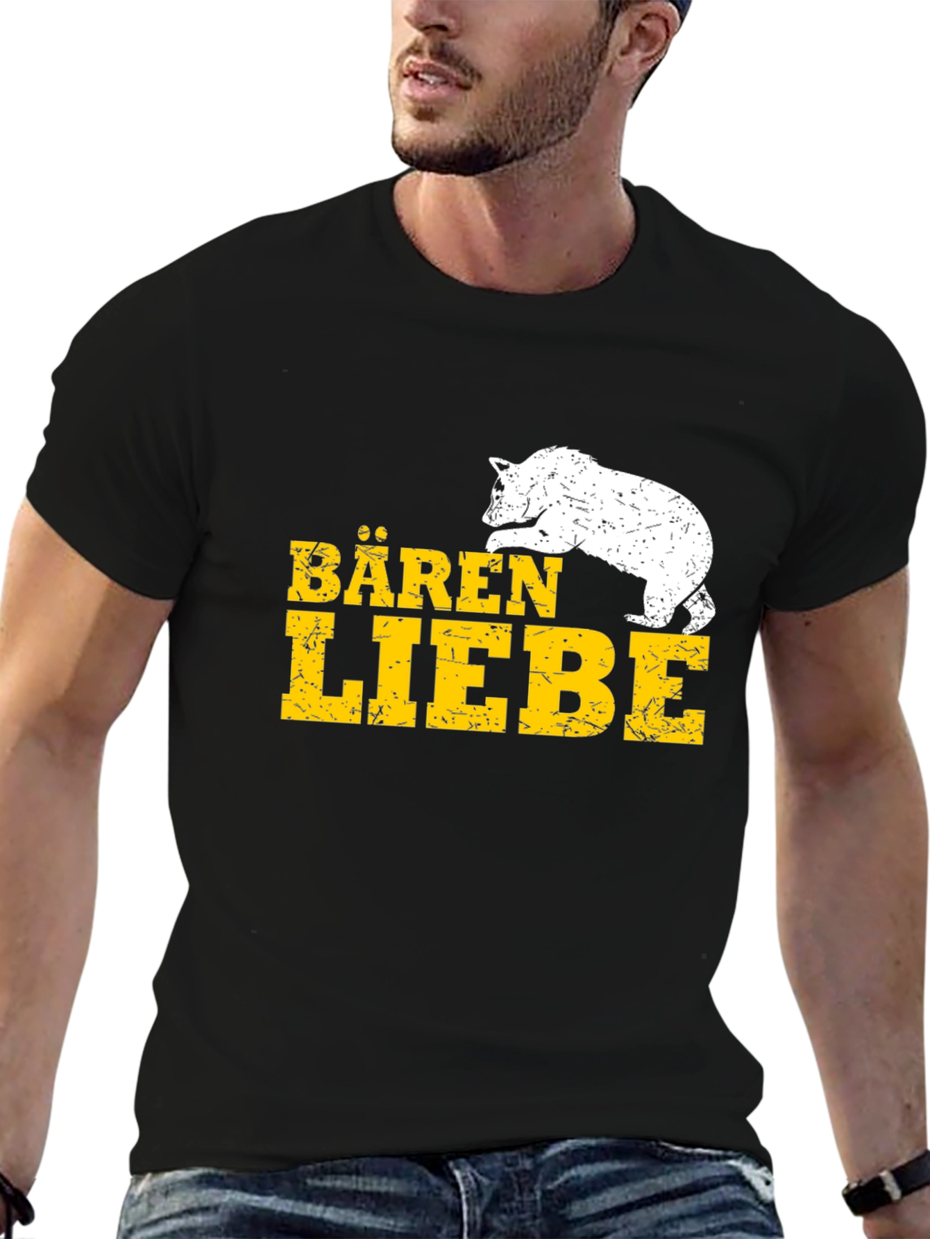Black Bären Liebe Bear Graphic T-Shirt view 6