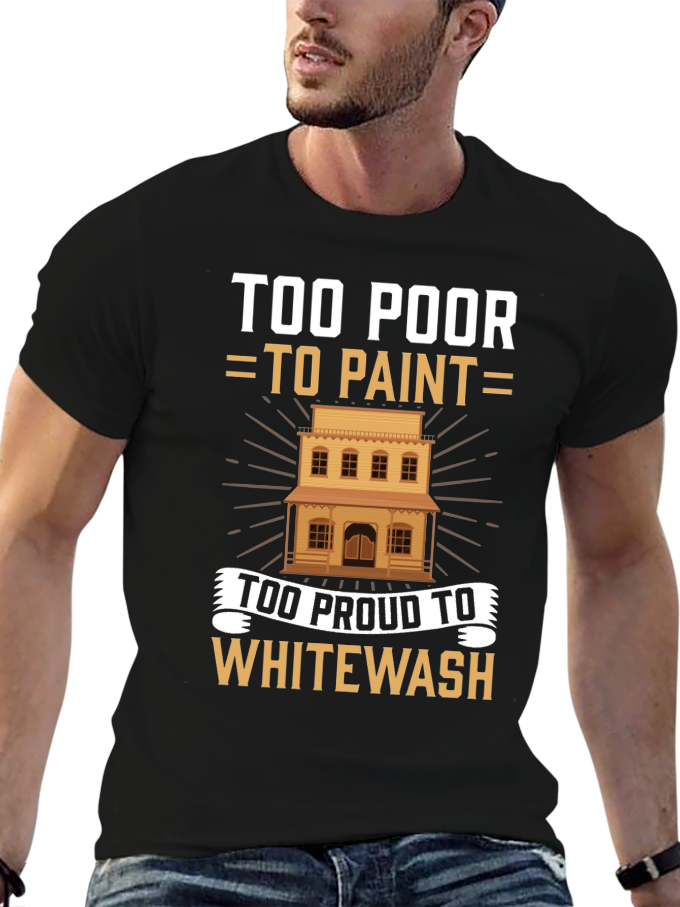 Black Funny Western Humor T-Shirt view 6