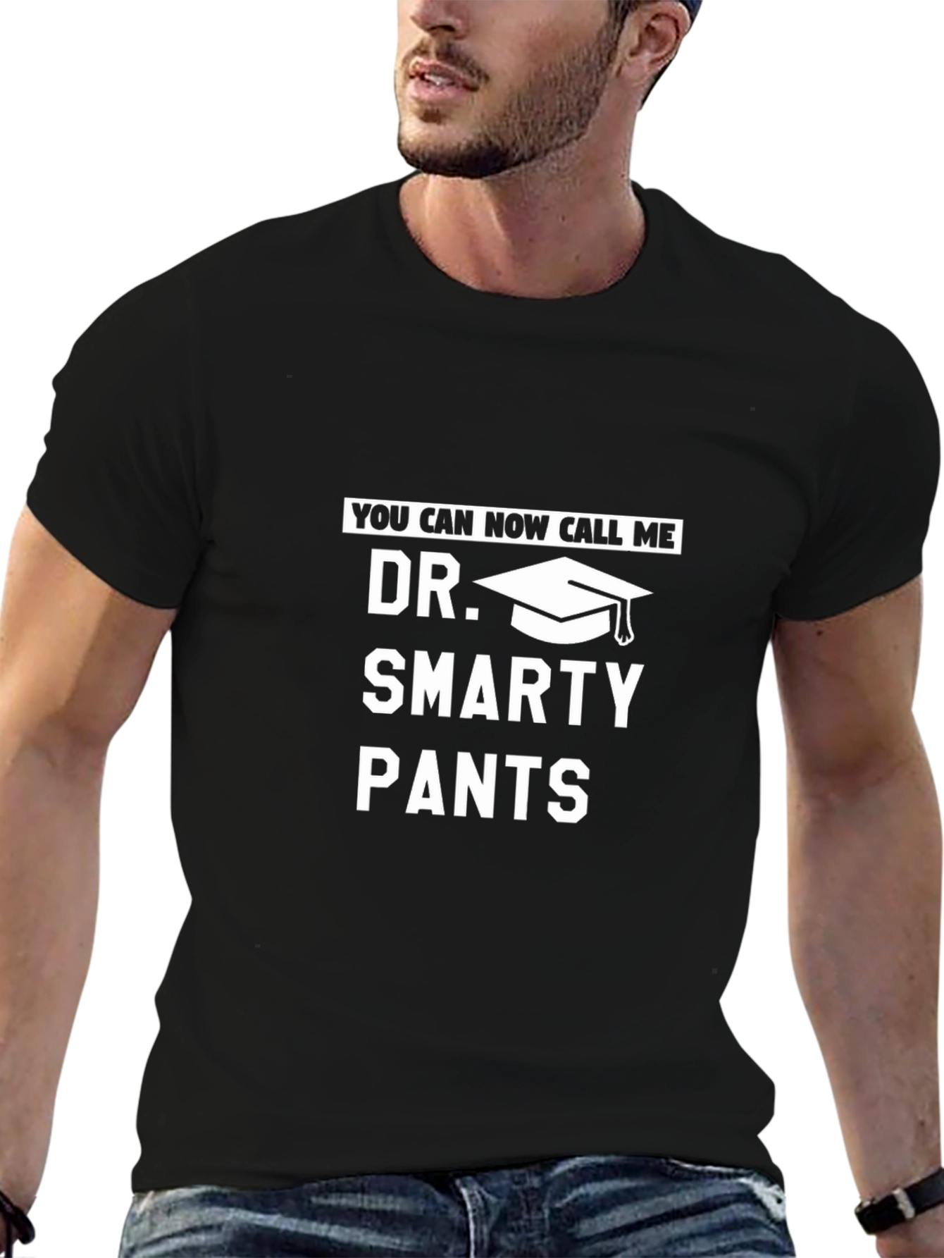 Black Dr. Smarty Pants Graduation T-Shirt view 6