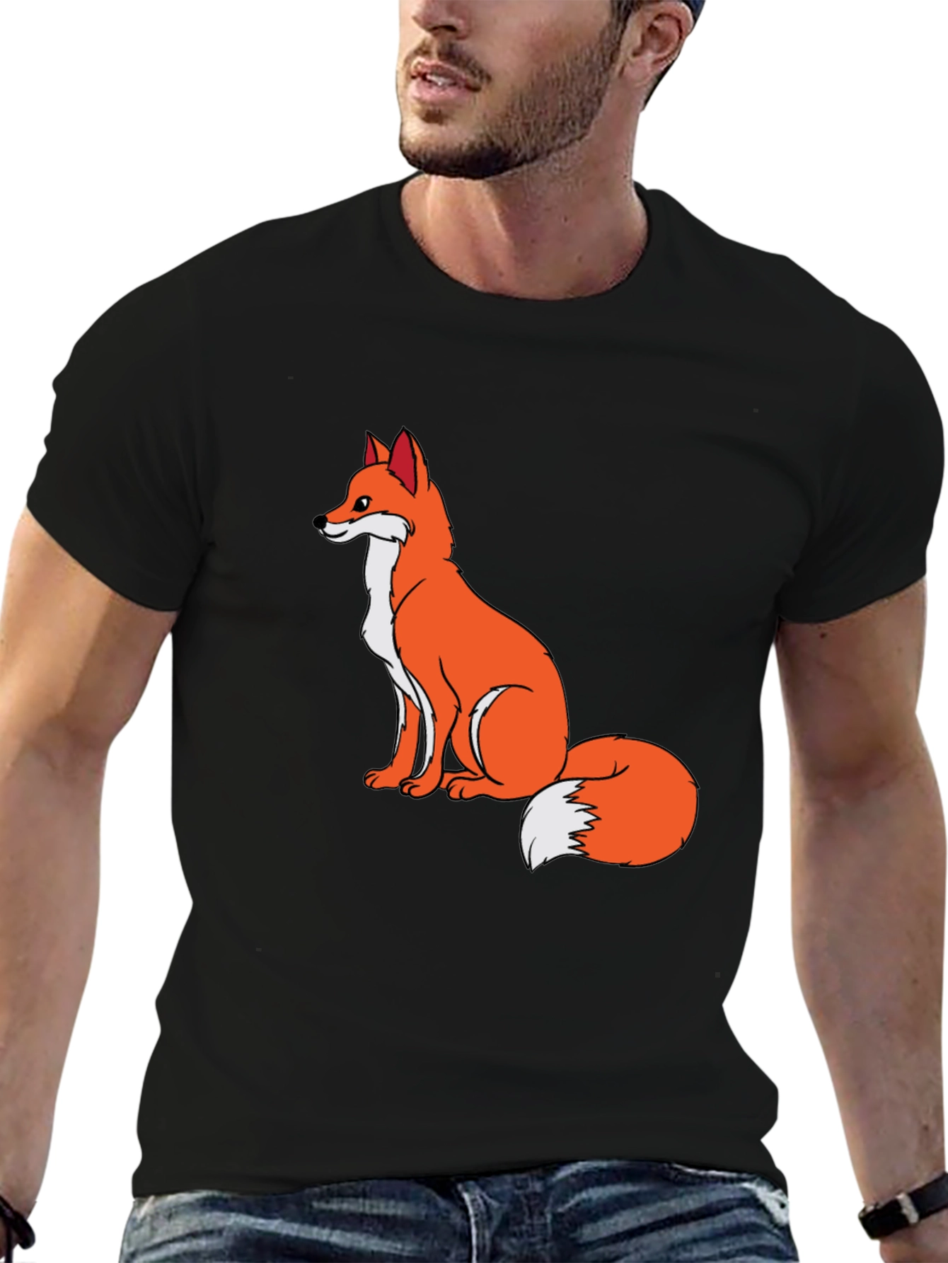 Black Fox Graphic T-Shirt - Stylish Casual Tee view 6
