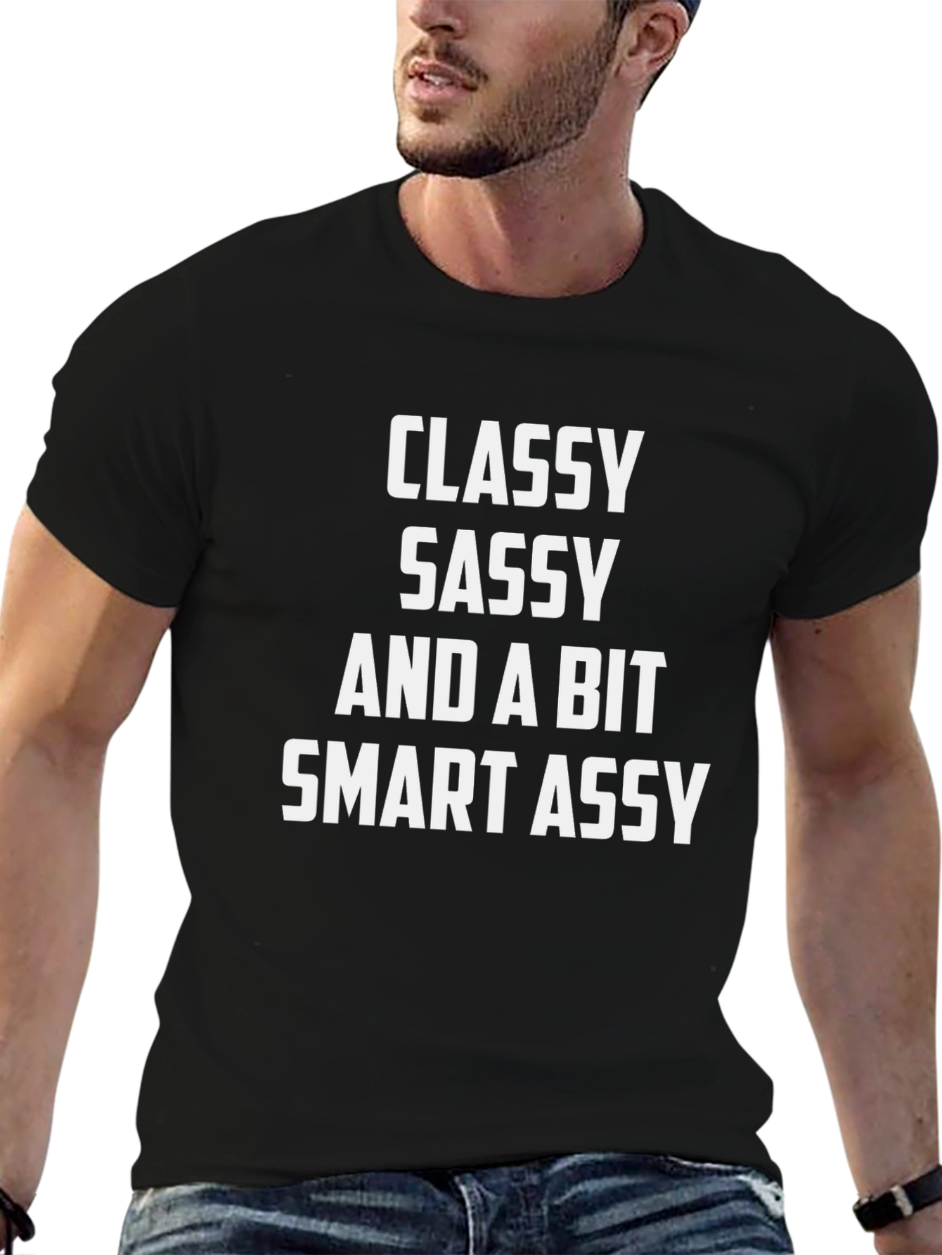 Black Classy Sassy Smart Assy Graphic T-Shirt view 6