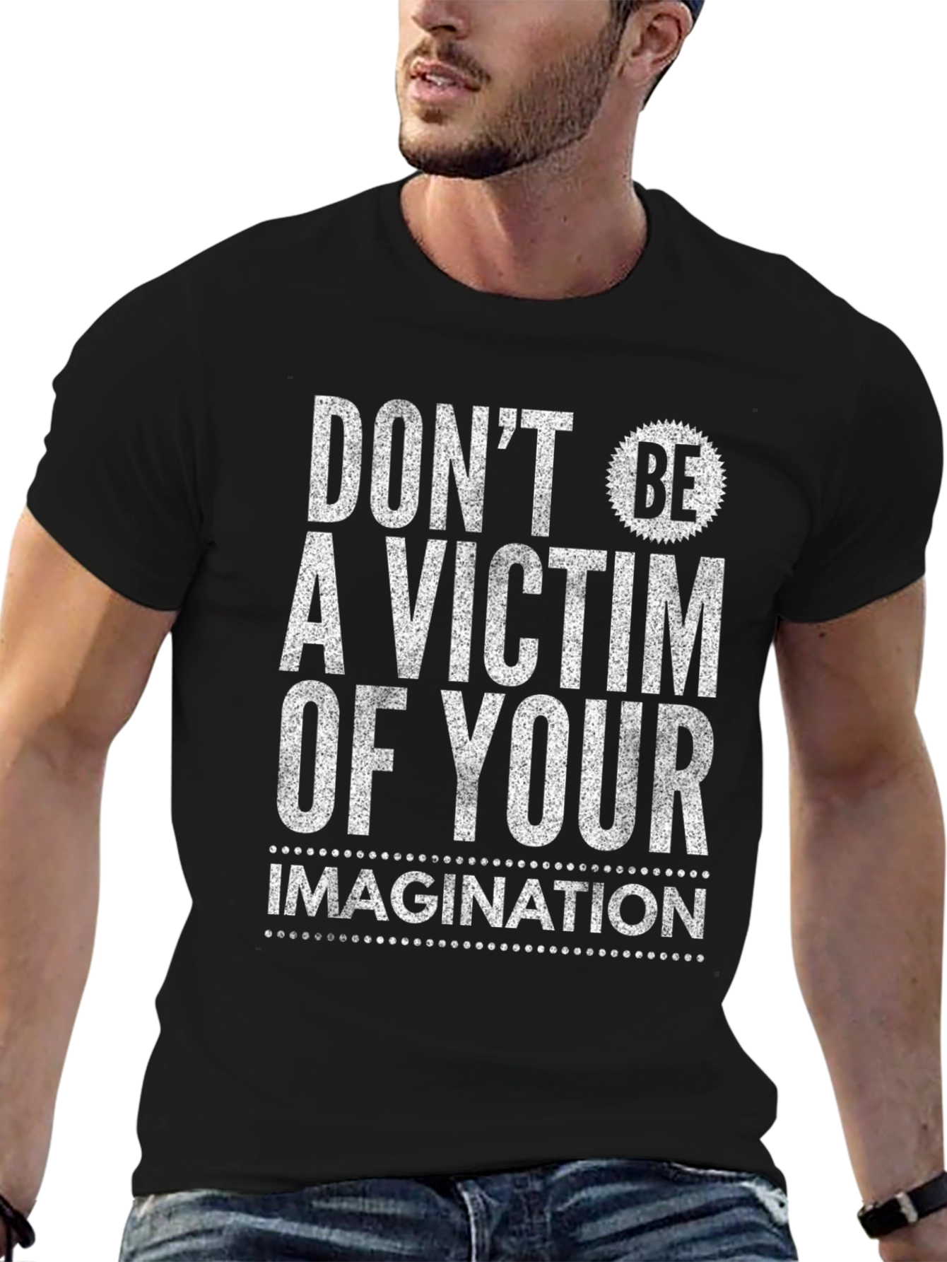 Black Don't Be a Victim T-Shirt - Black Graphic Tee view 6