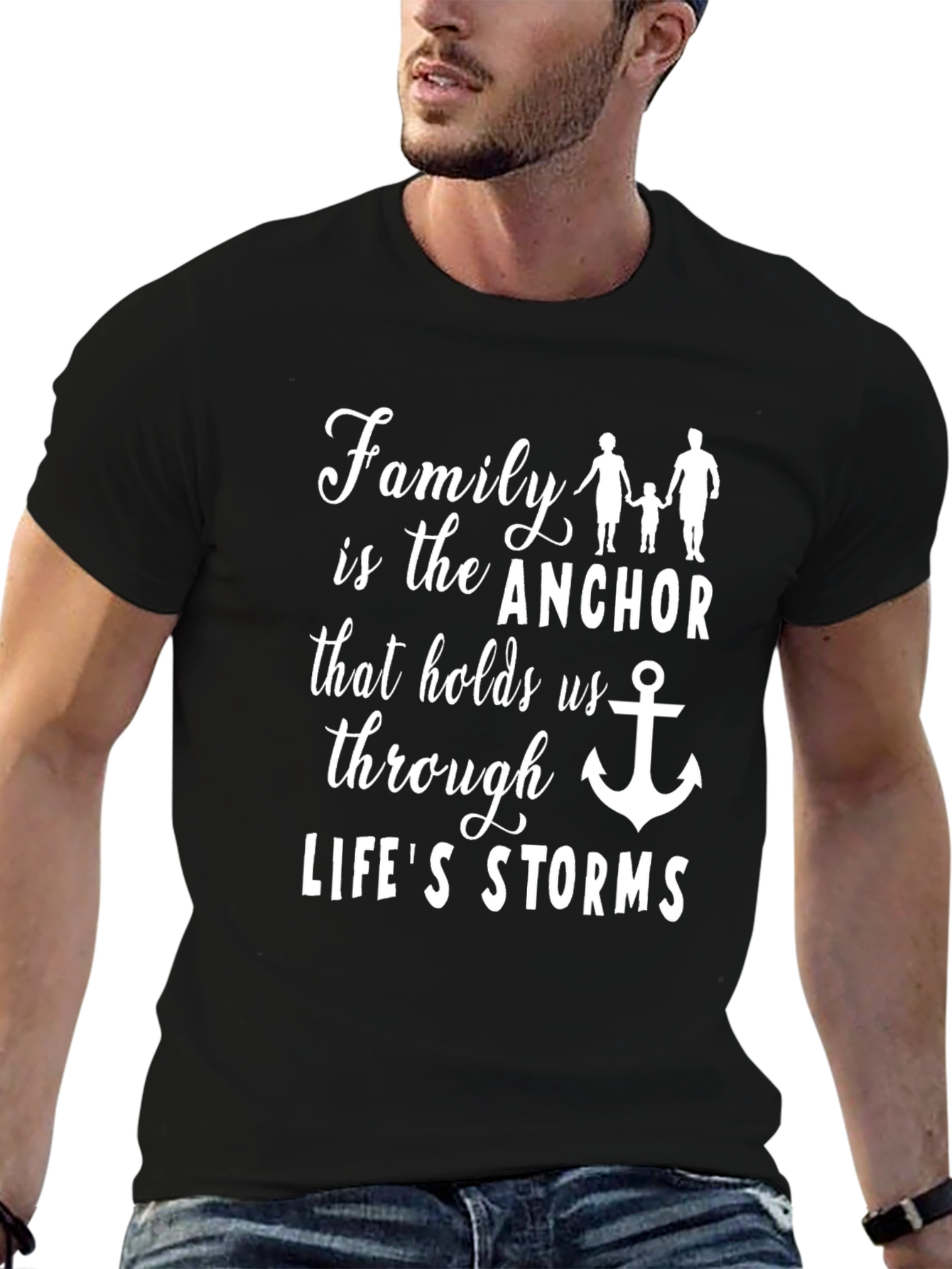 Black Family Anchor T-Shirt view 6