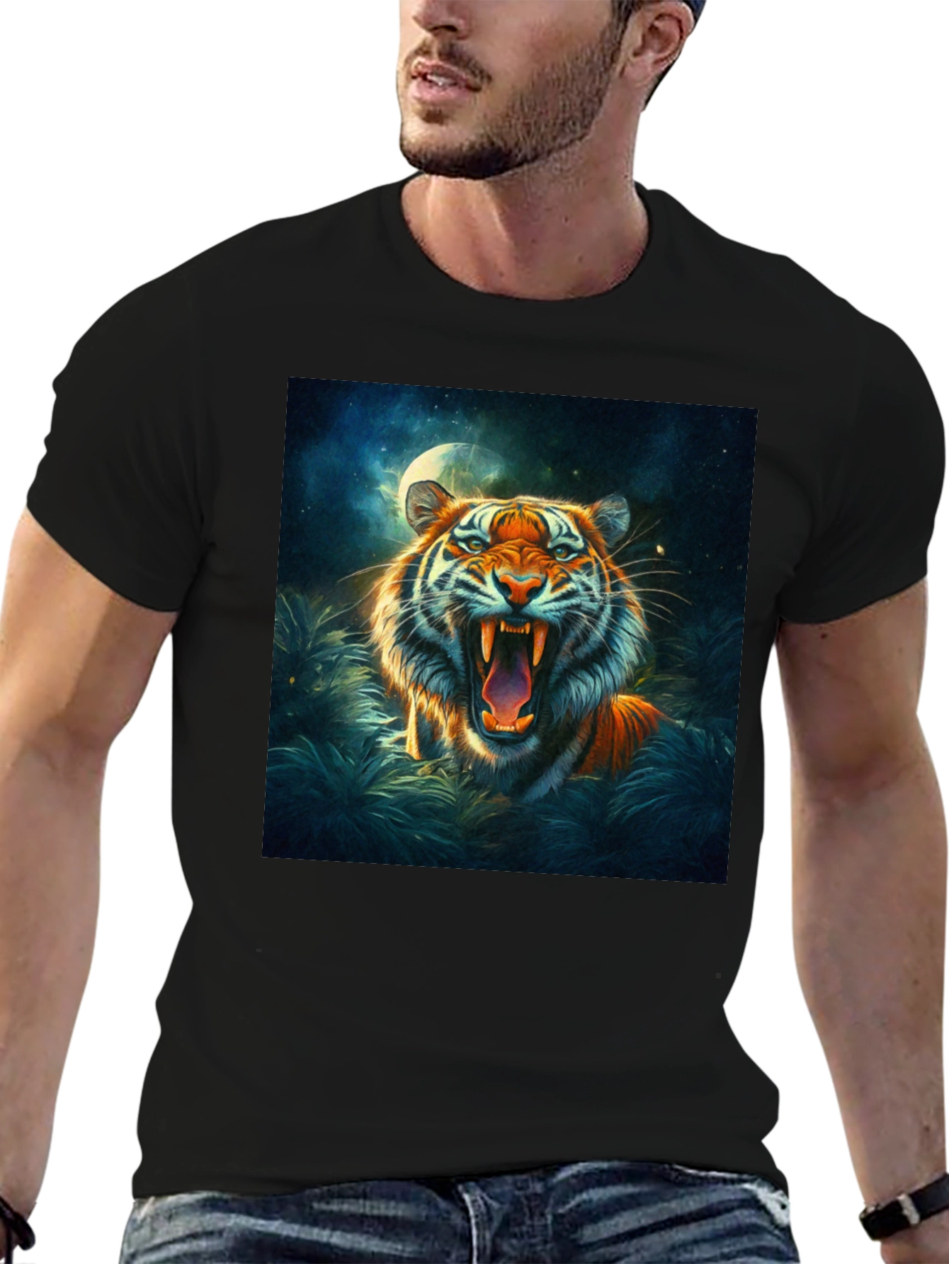 Tiger Graphic Tee - Bold Animal Print Shirt - 6