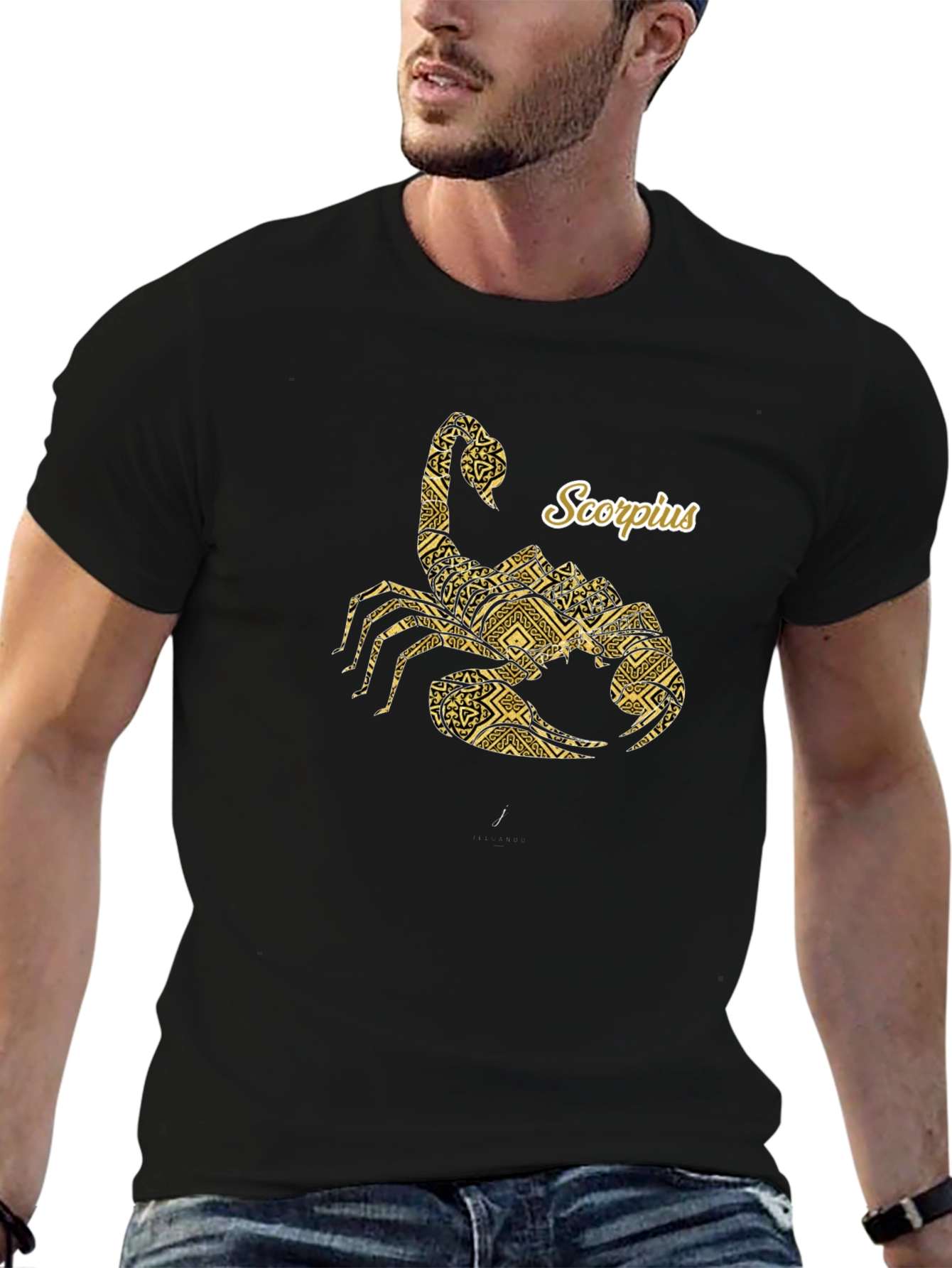 Black Scorpius Zodiac Graphic Tee - Black view 6