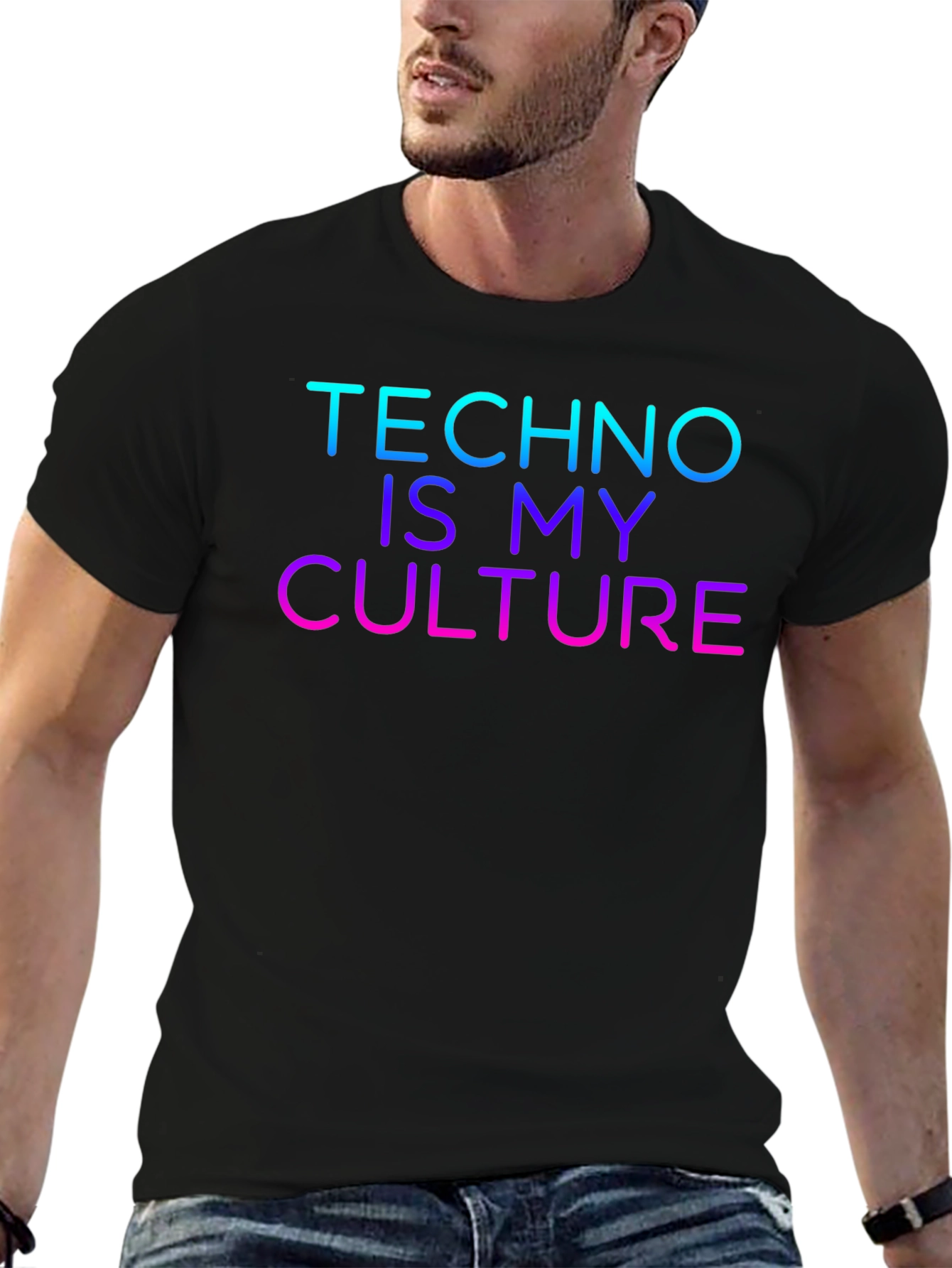 Black Techno Is My Culture Black T-Shirt view 6