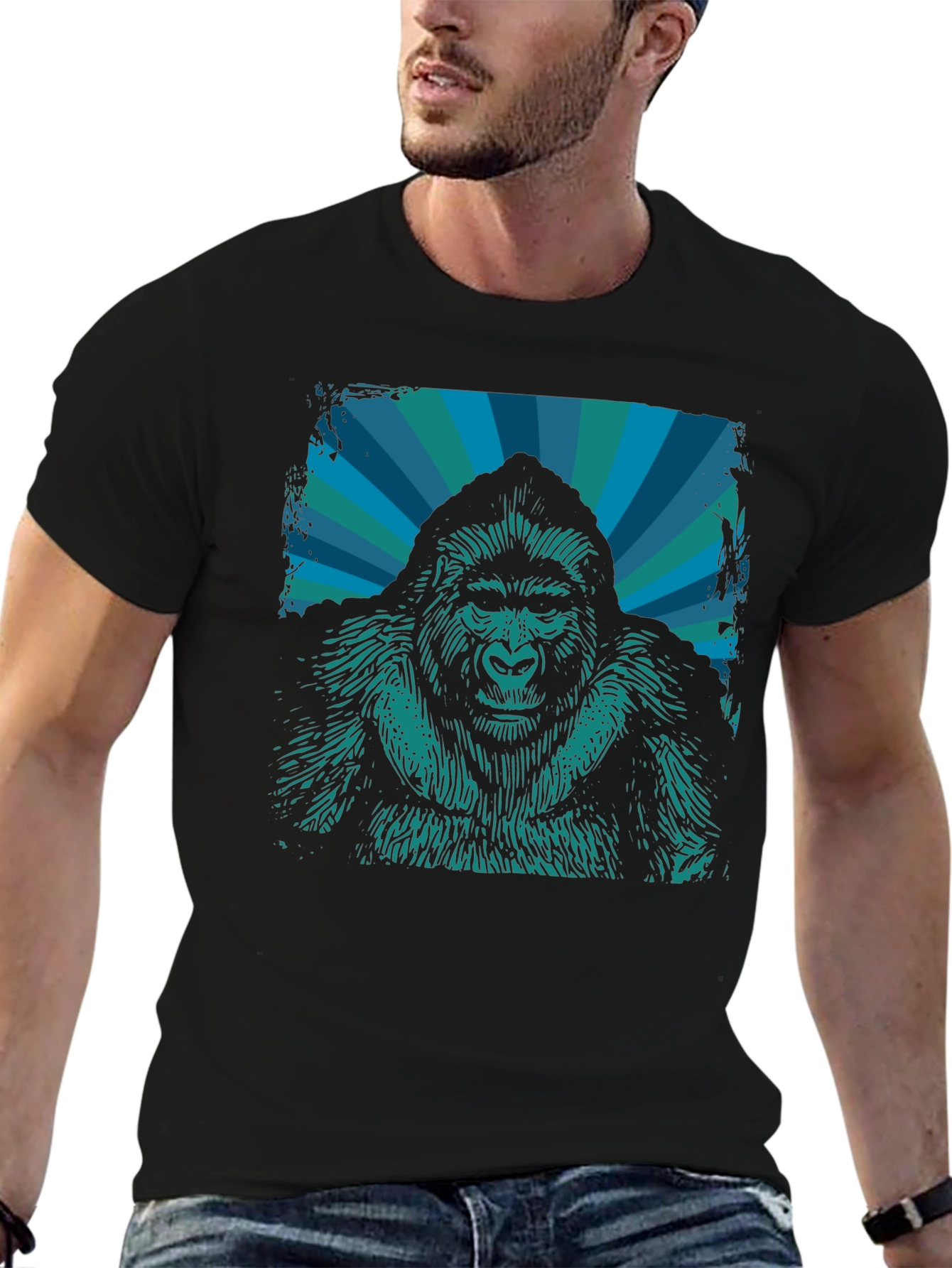 Black Gorilla Graphic Tee - Bold & Unique Design view 6