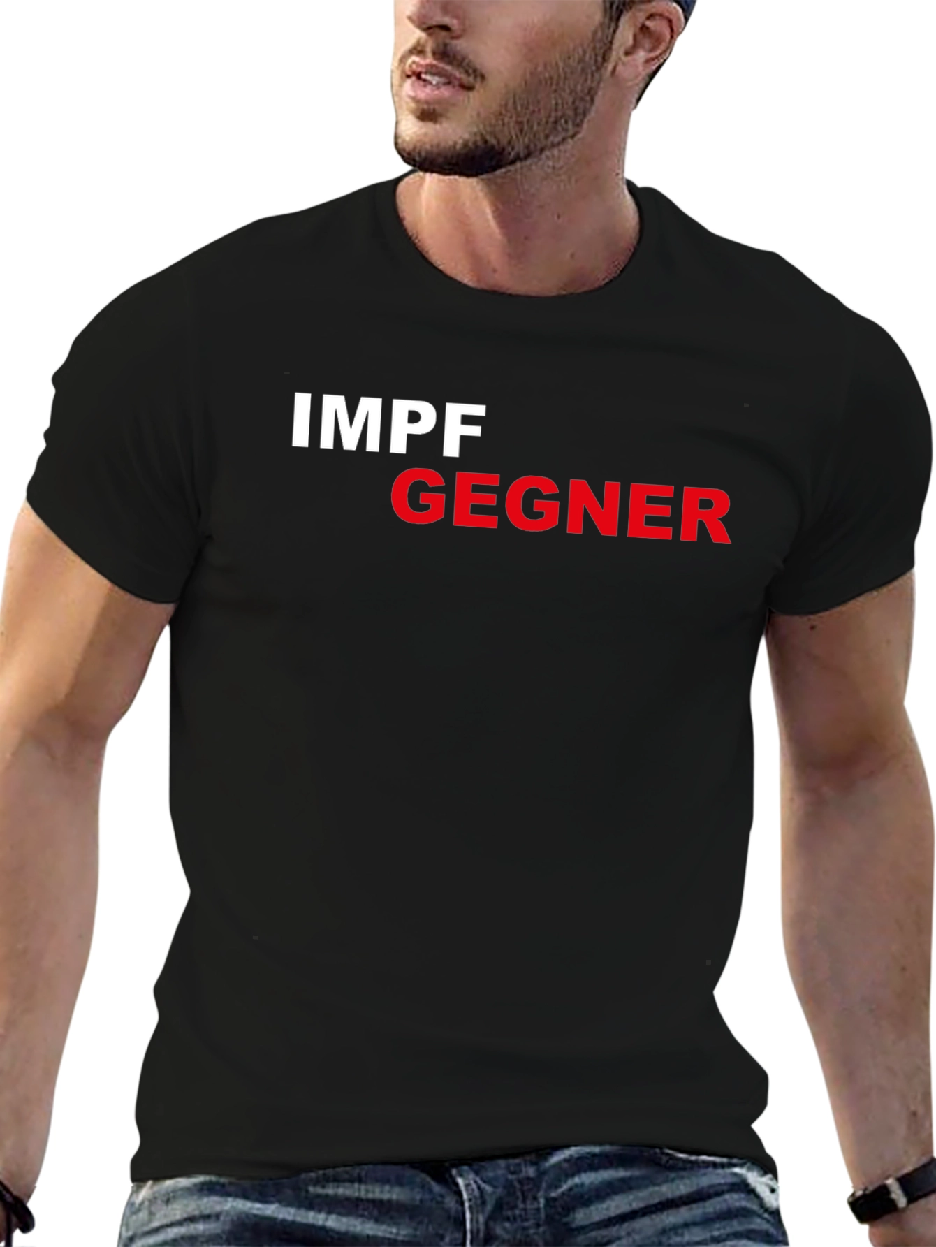 Black Impfgegner Black T-Shirt - Vaccine Opponent Tee view 6