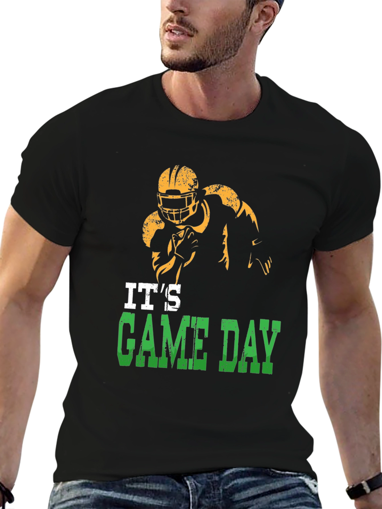 Black It's Game Day Football Graphic Tee view 6