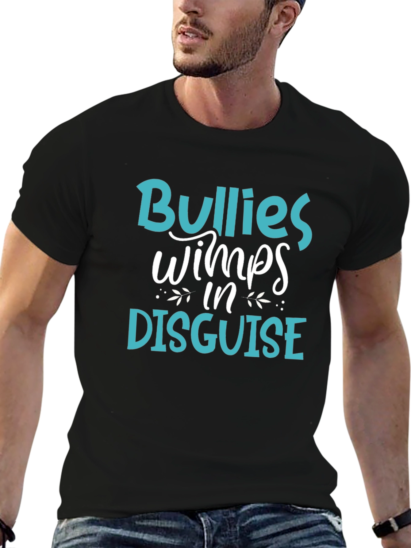 Black Bullies Wimps in Disguise Graphic Tee view 6