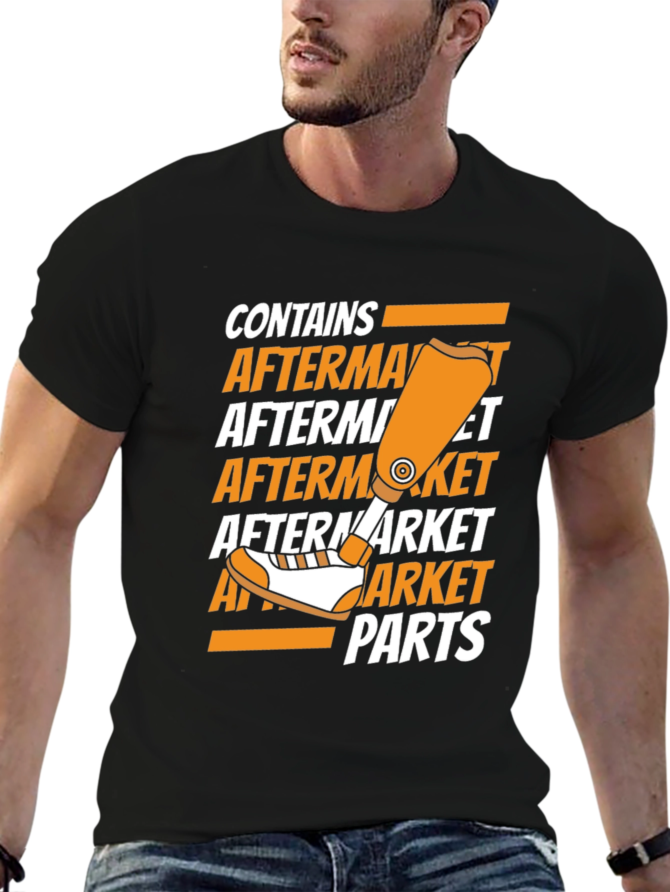 Black Aftermarket Parts T-Shirt view 6