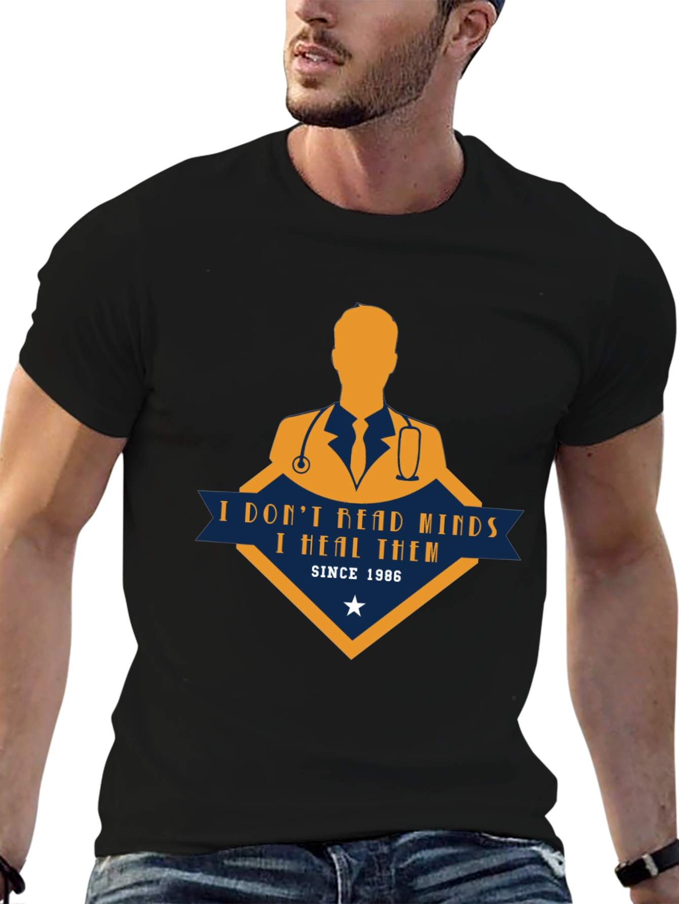 Black Doctor's Healing Since 1986 T-Shirt view 6