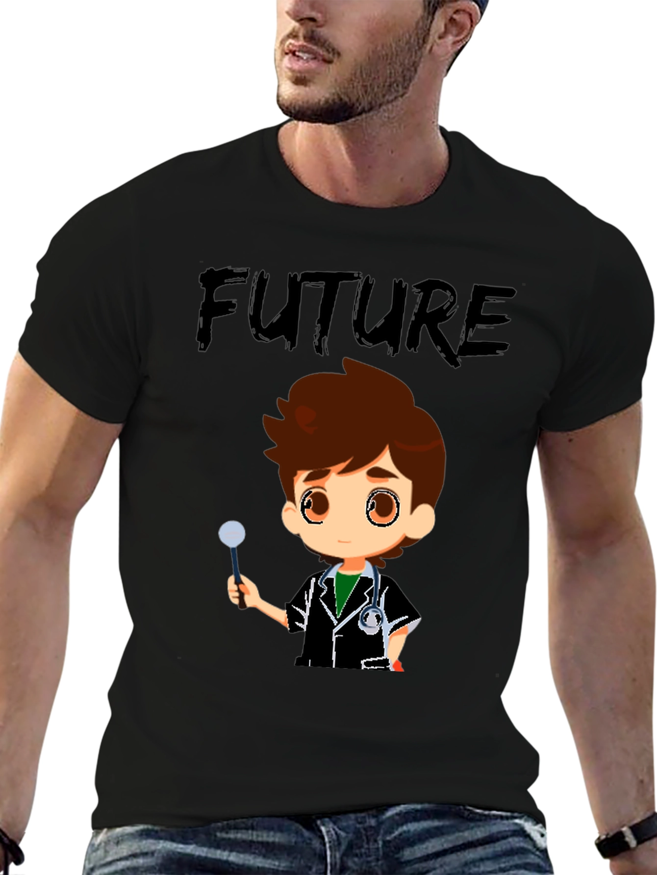 Black Future Doctor T-Shirt view 6