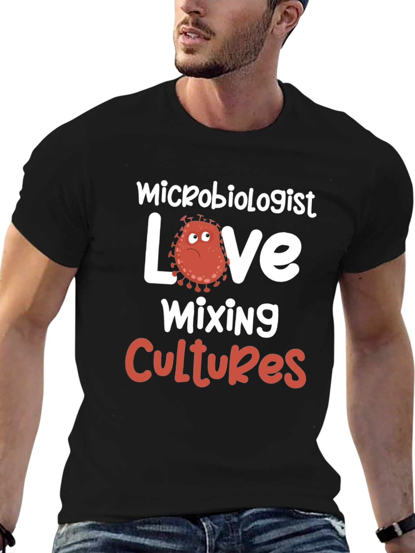 Black Microbiologist Mixing Cultures T-Shirt view 6