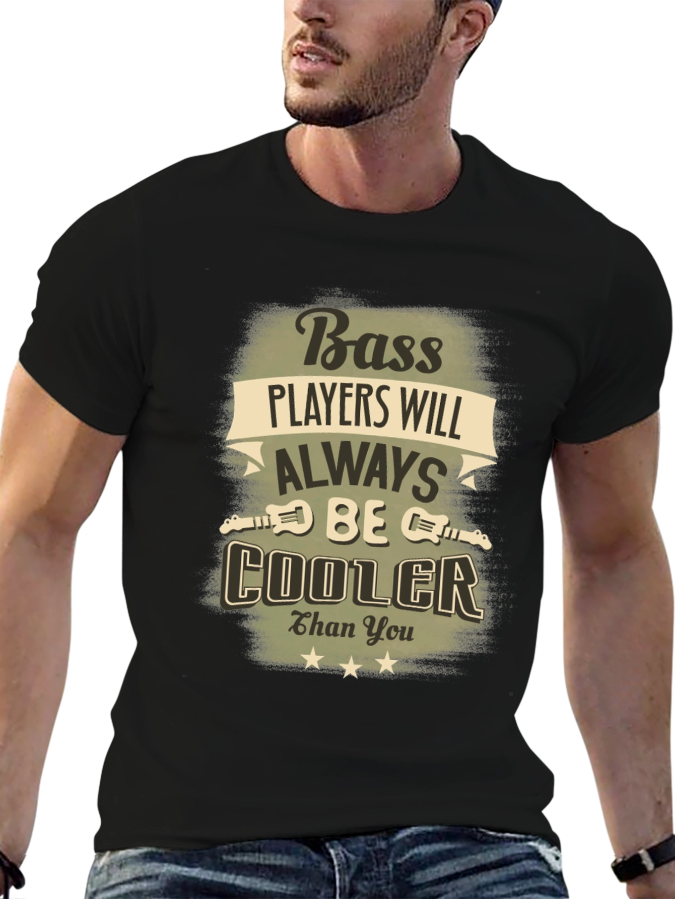 Black Bass Players Will Always Be Cooler T-Shirt view 6