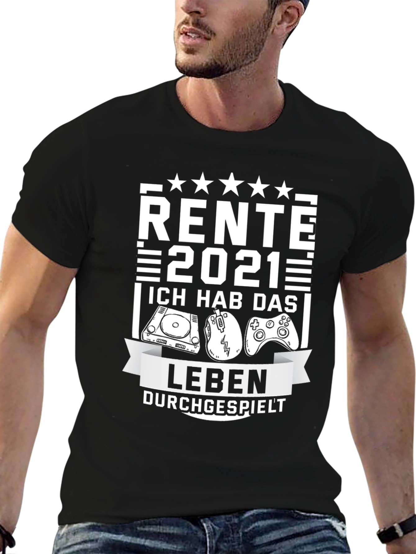 Black Rente 2021 Gamer T-Shirt view 6