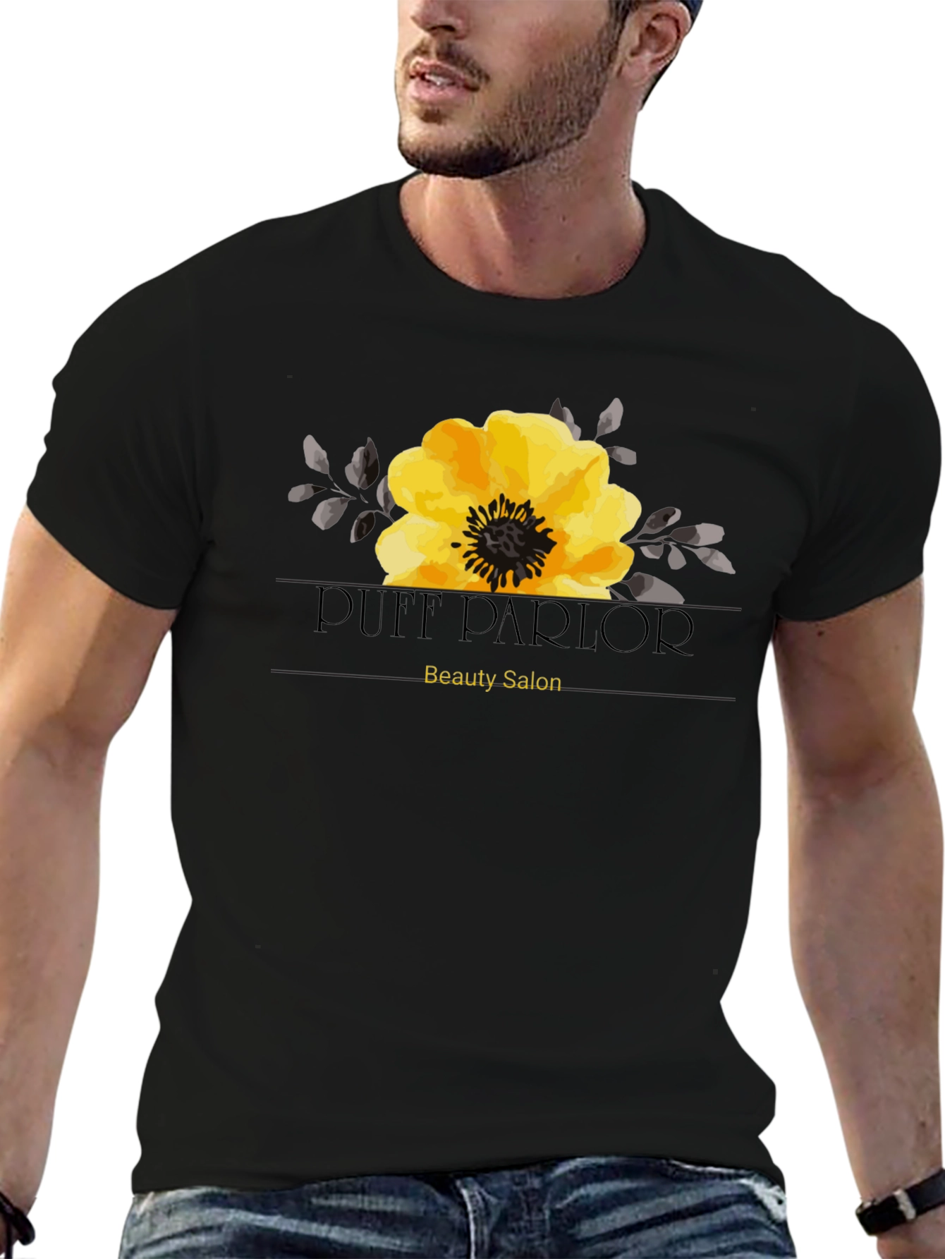 Black Puff Parlor Beauty Salon Graphic T-Shirt view 6