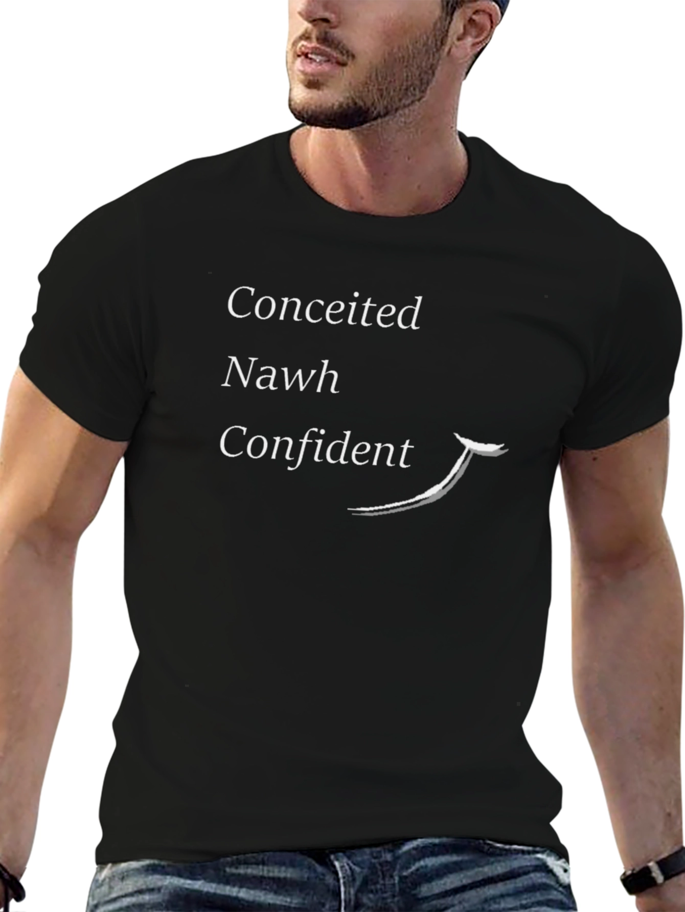 Black Conceited to Confident Graphic T-Shirt view 6