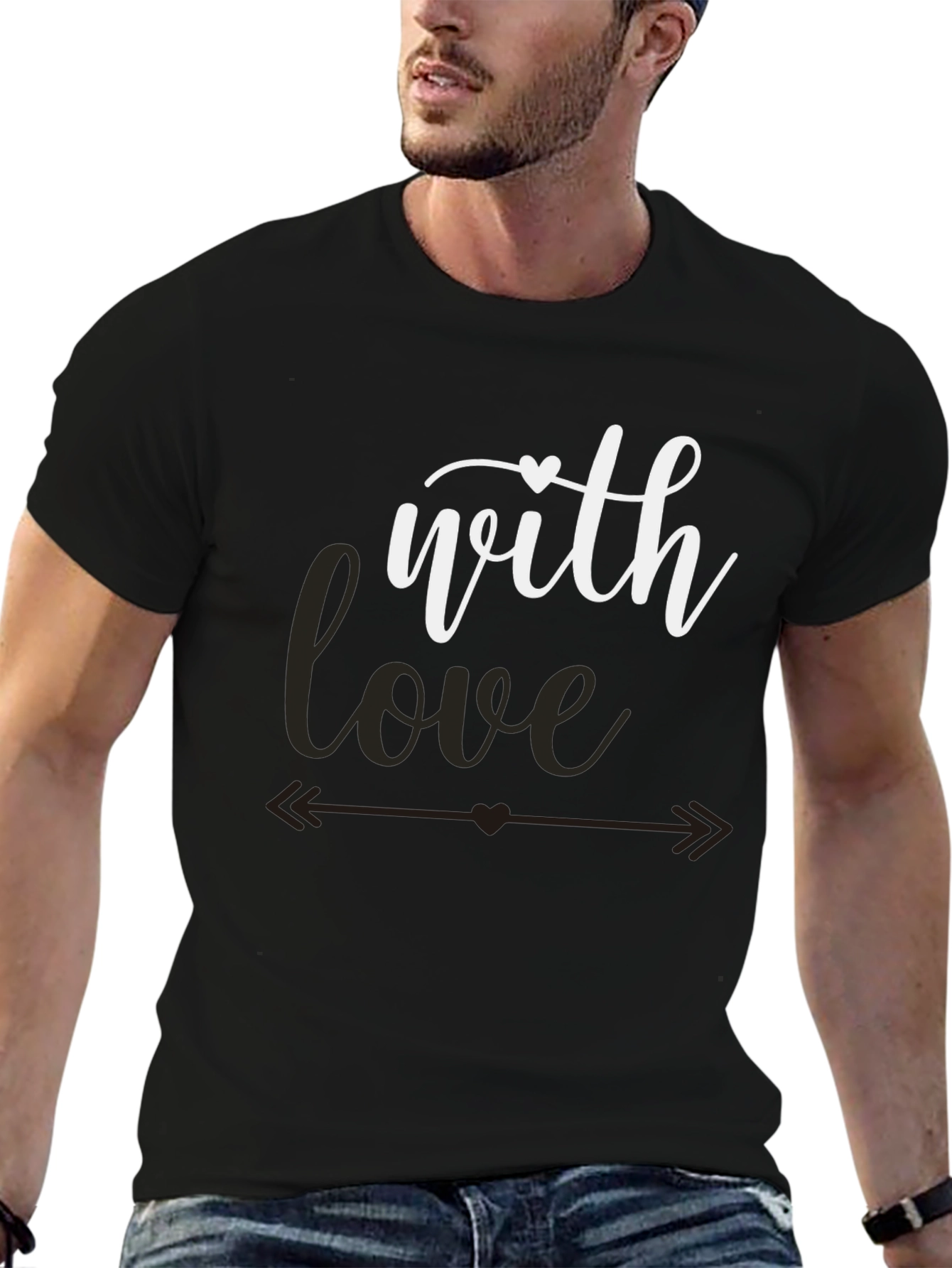 Black With Love Valentine's T-Shirt view 6