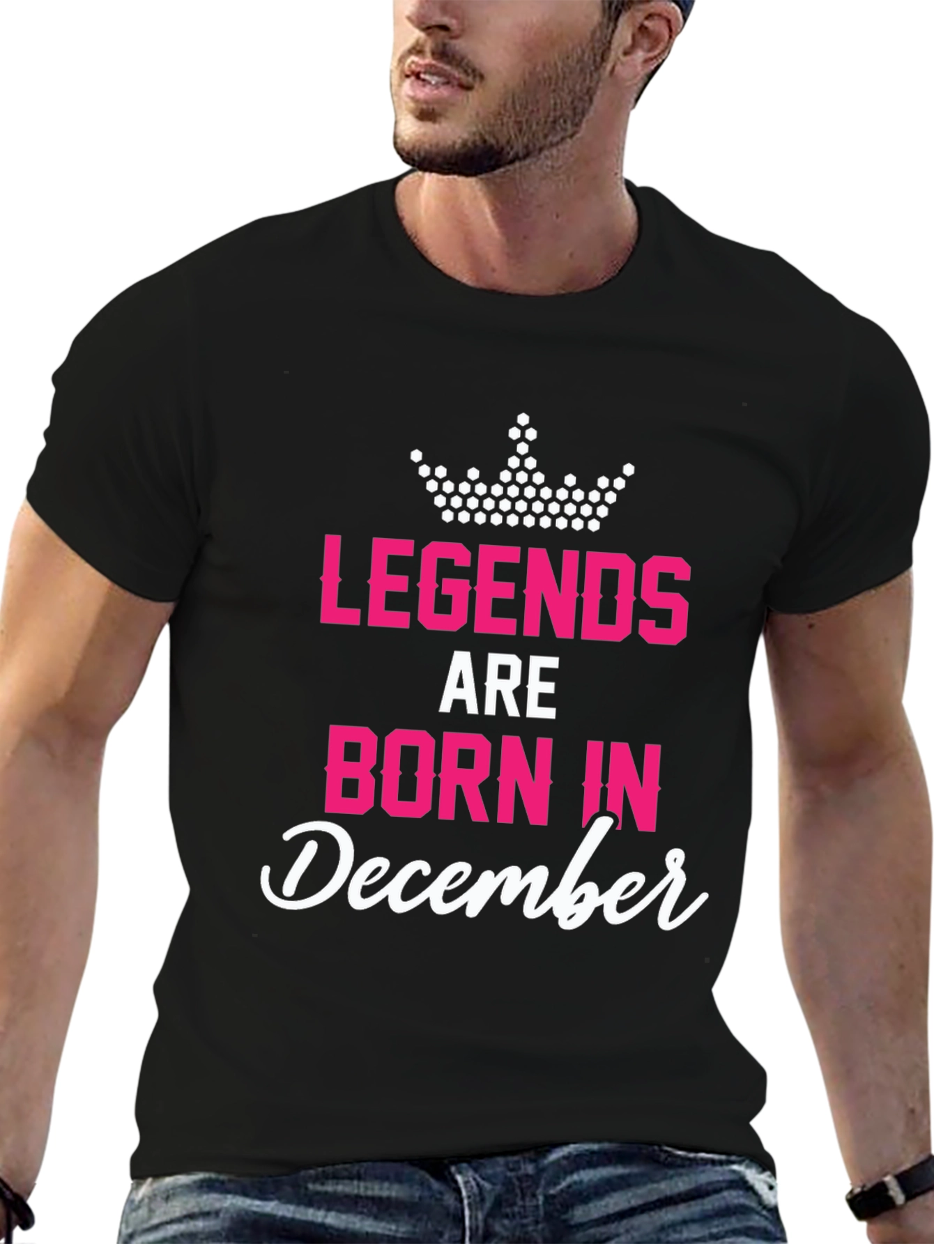 Black Legends Are Born In December T-Shirt view 6