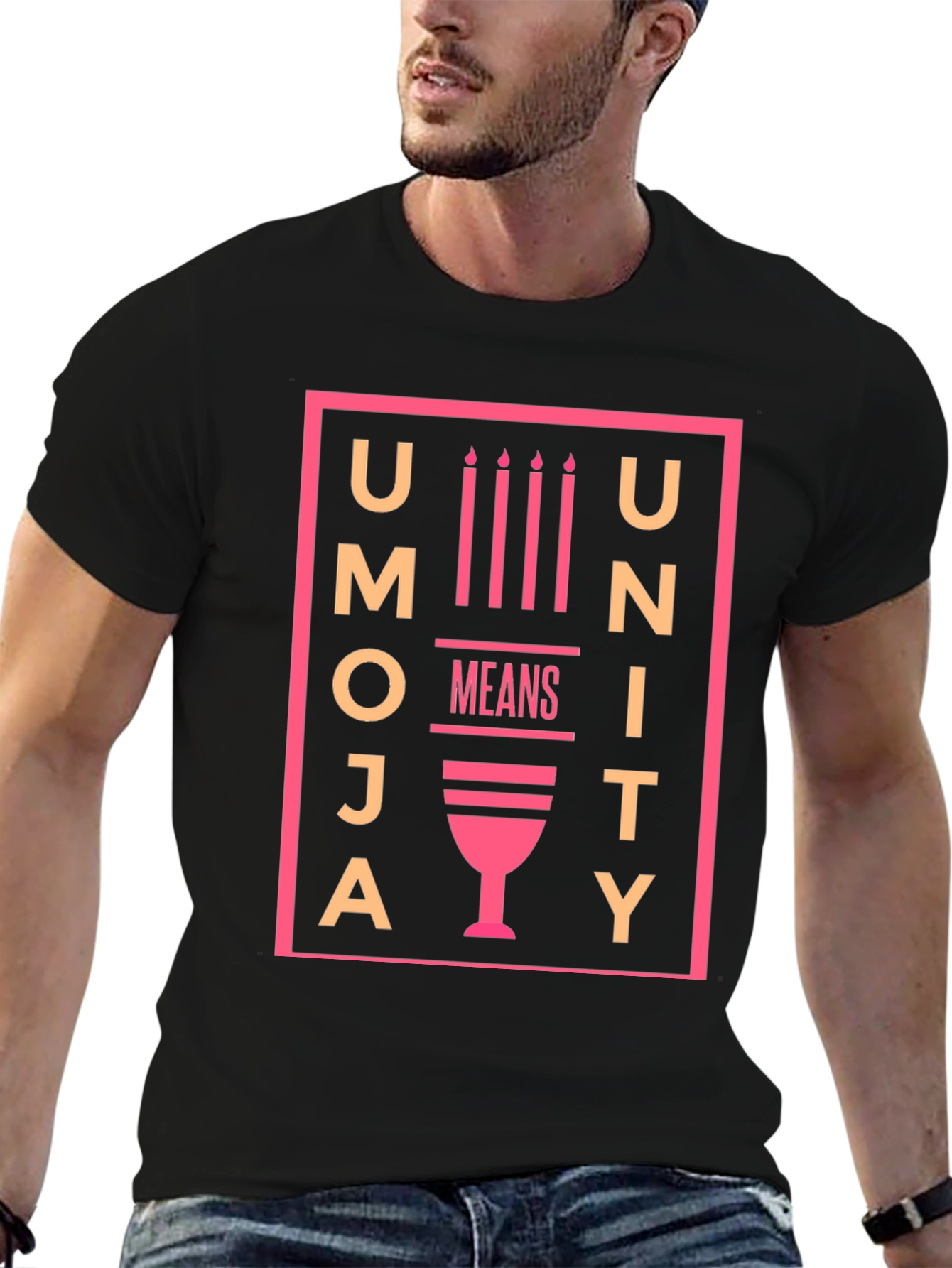 Black Umoja Unity Kwanzaa T-Shirt view 6
