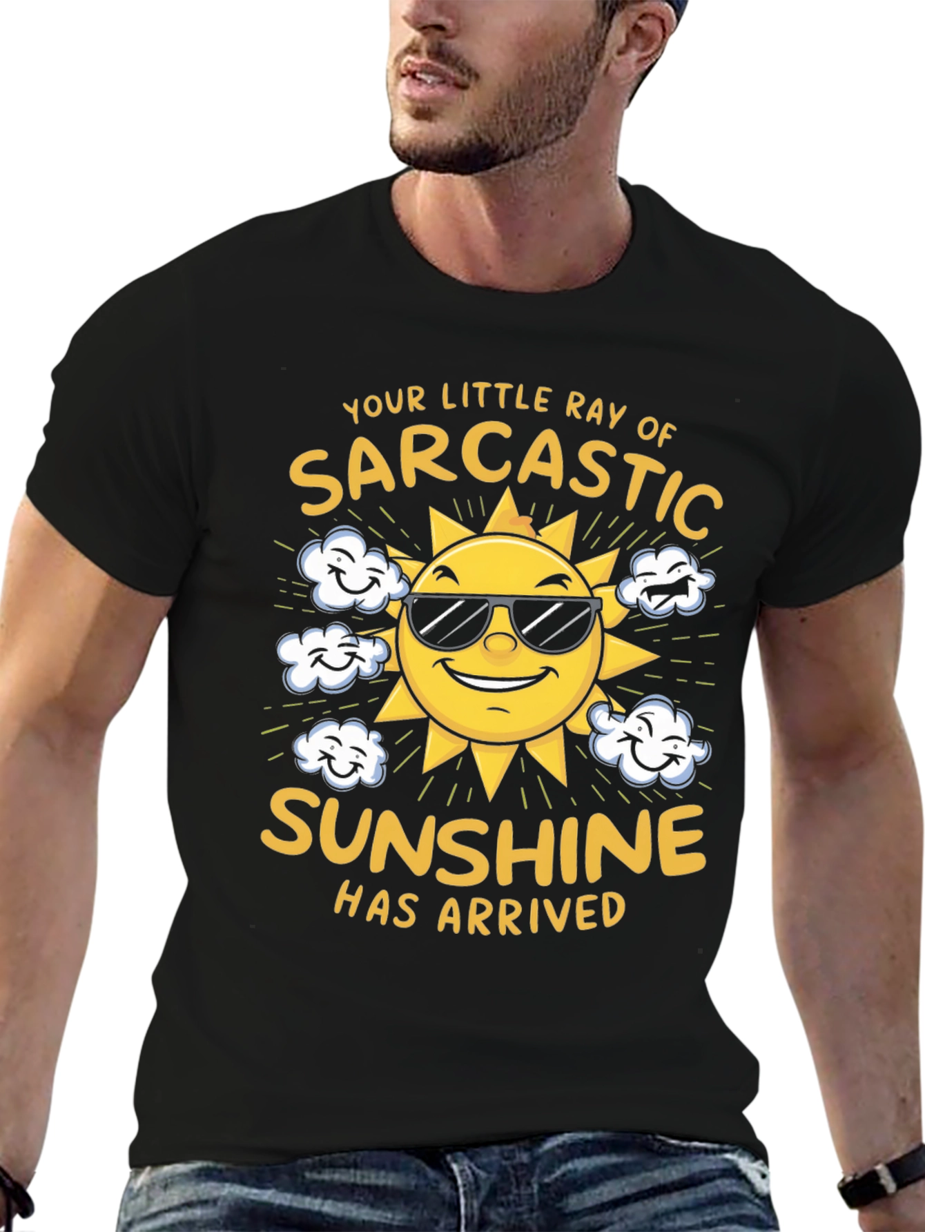 Black Sarcastic Sunshine Graphic Tee view 6